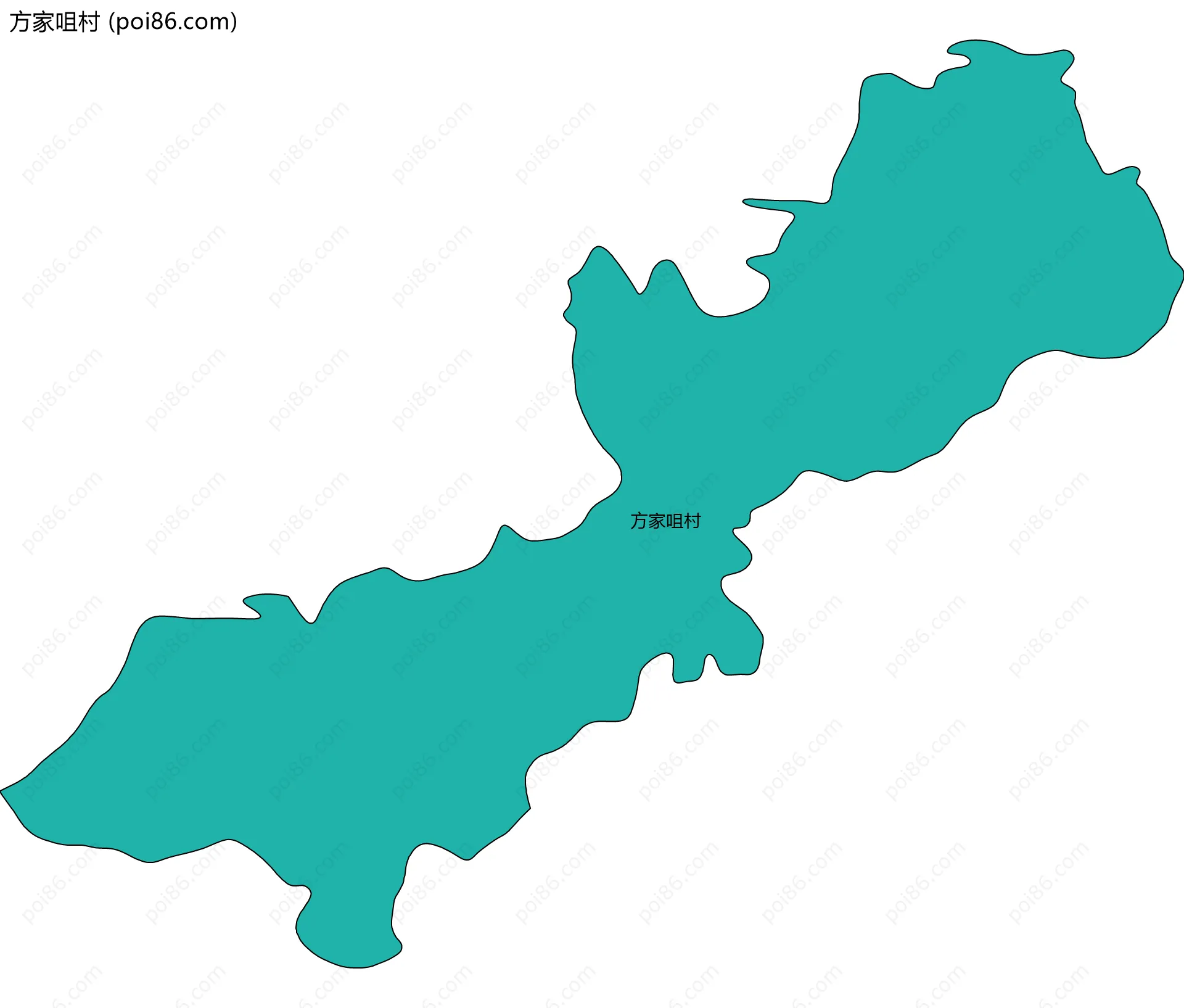 方家咀村边界地图