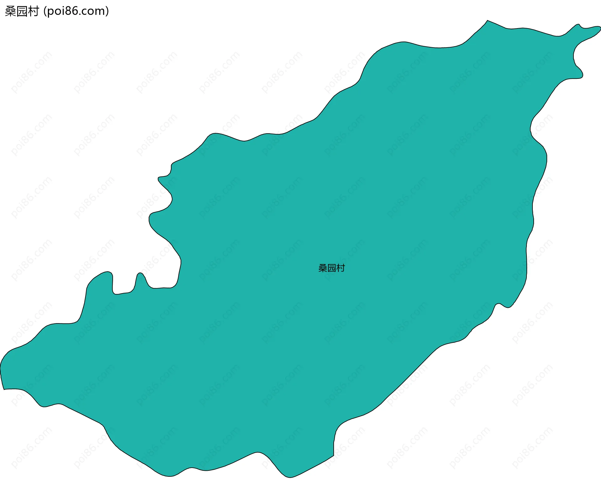 桑园村边界地图
