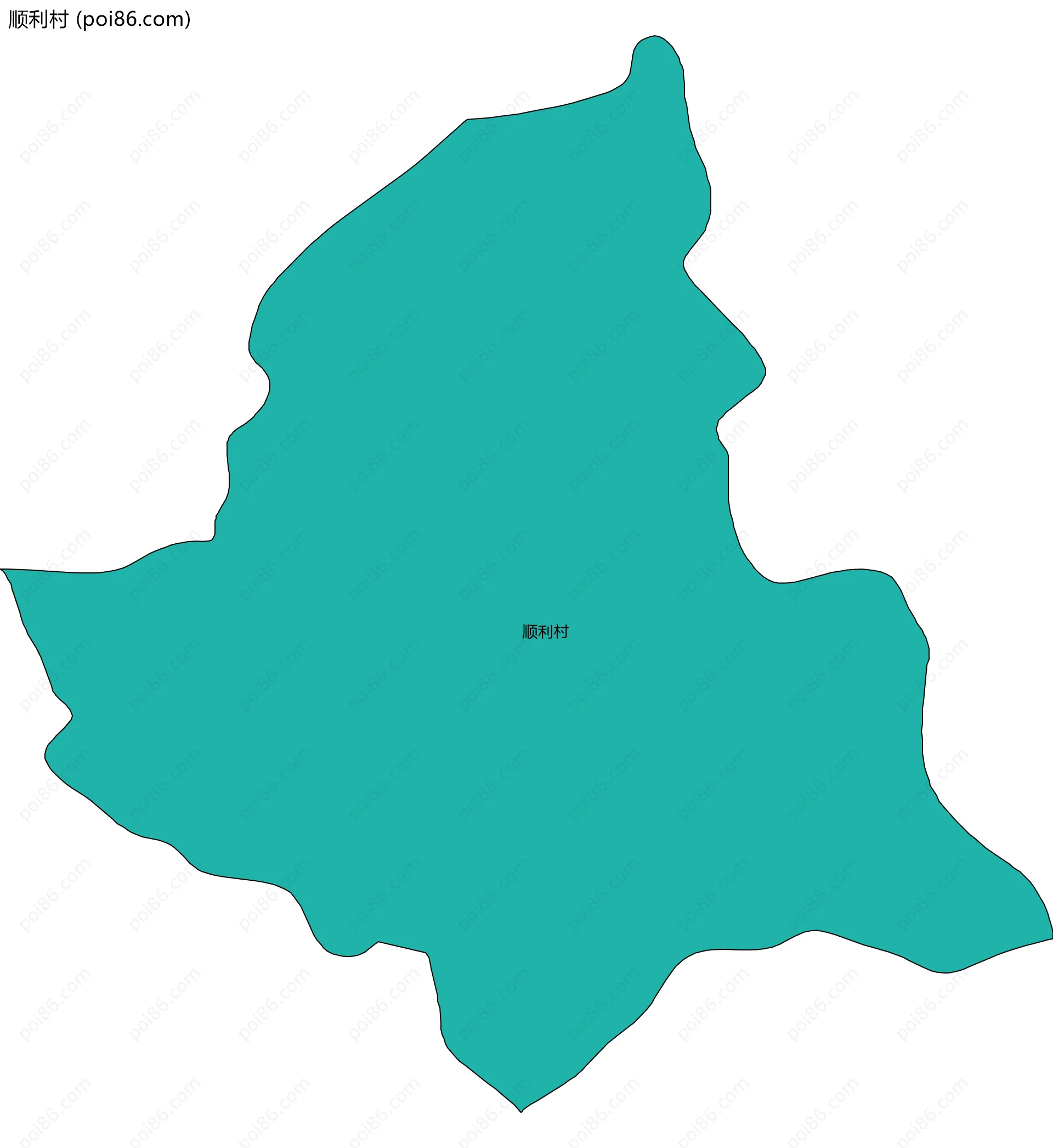 顺利村边界地图
