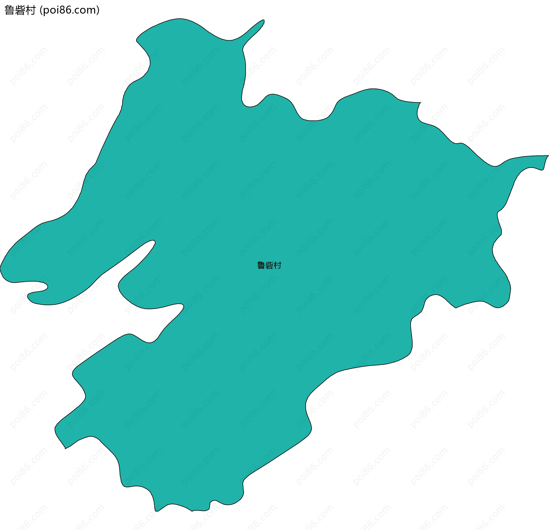 鲁砦村边界地图