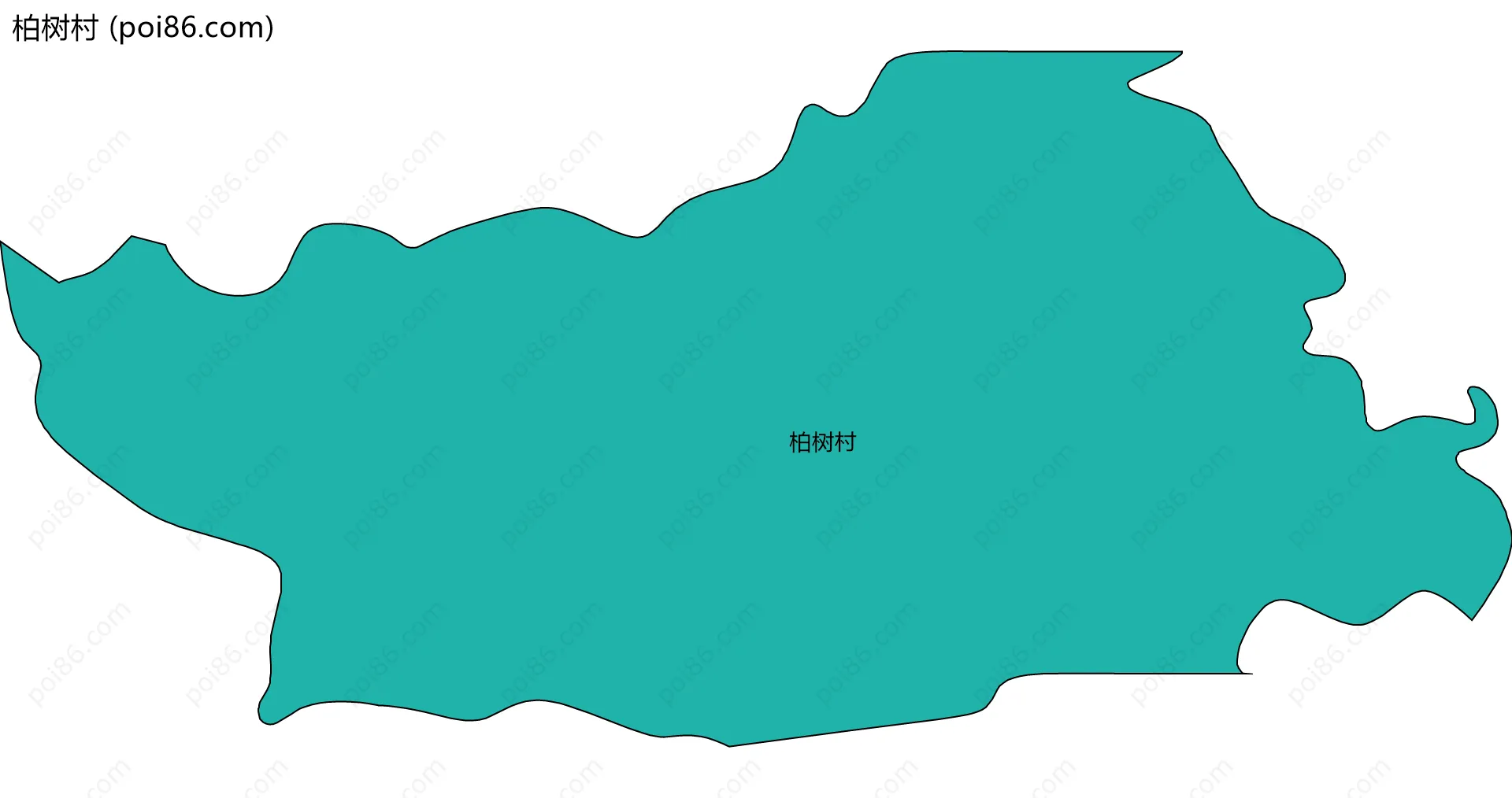 柏树村边界地图