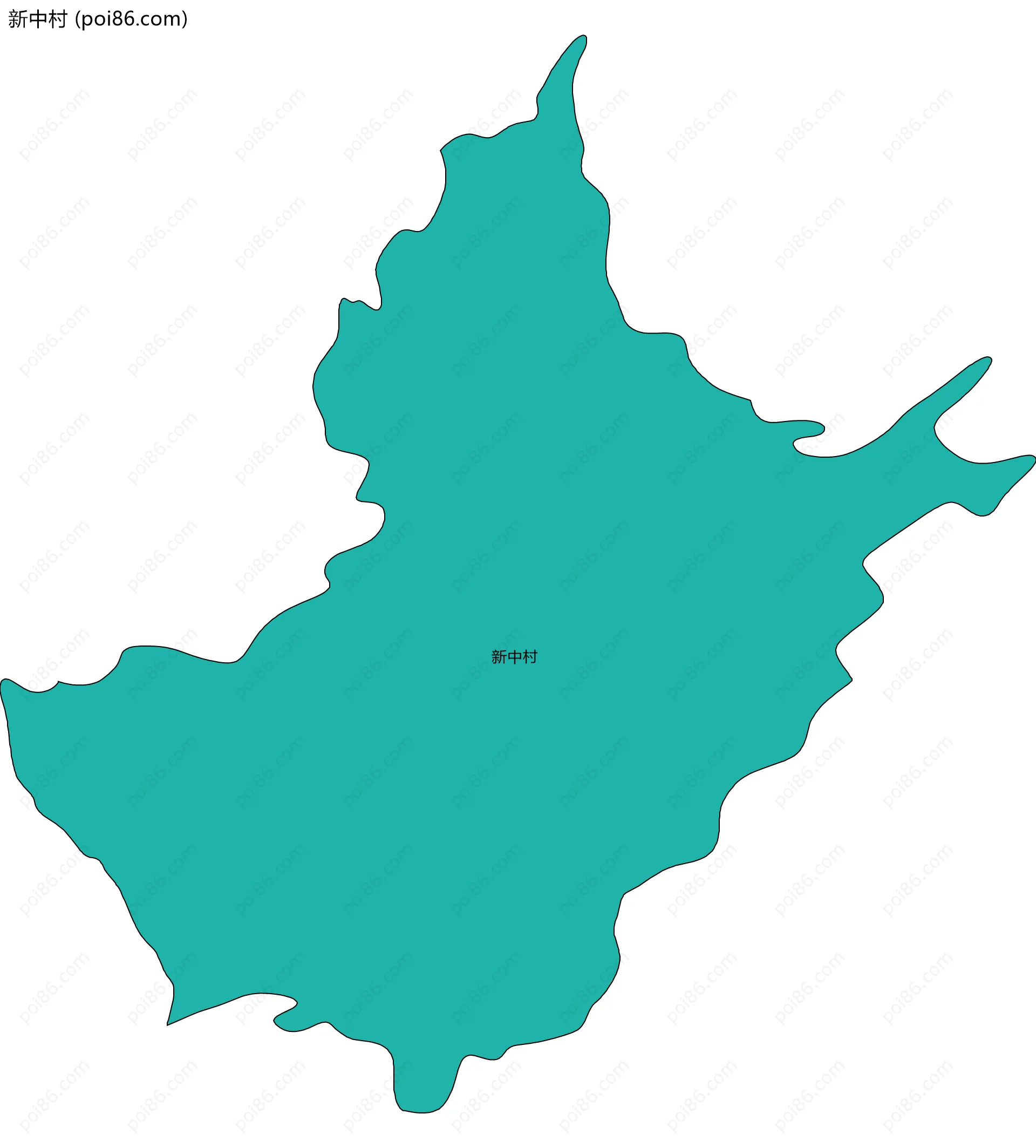 新中村边界地图