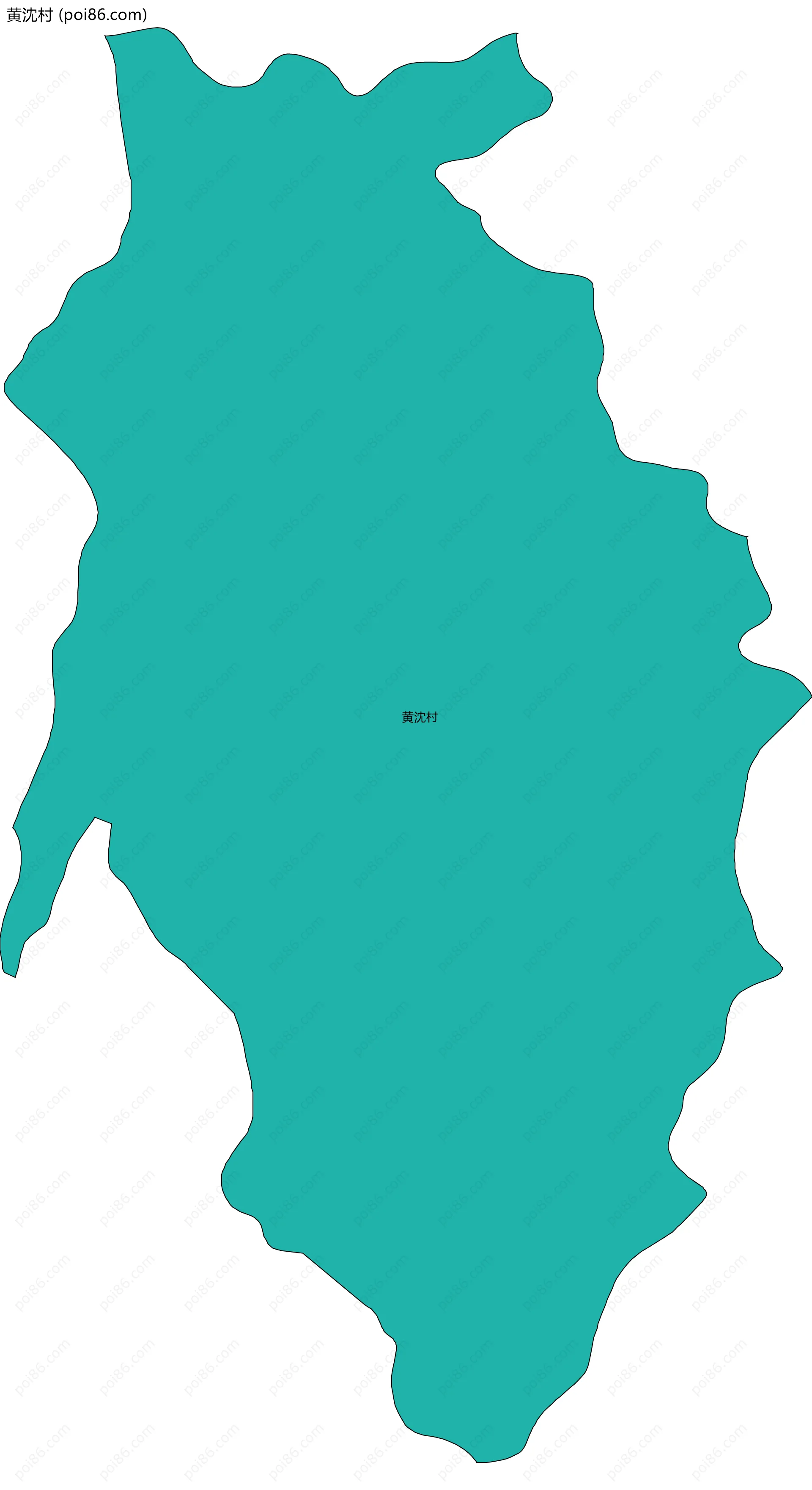 黄沈村边界地图