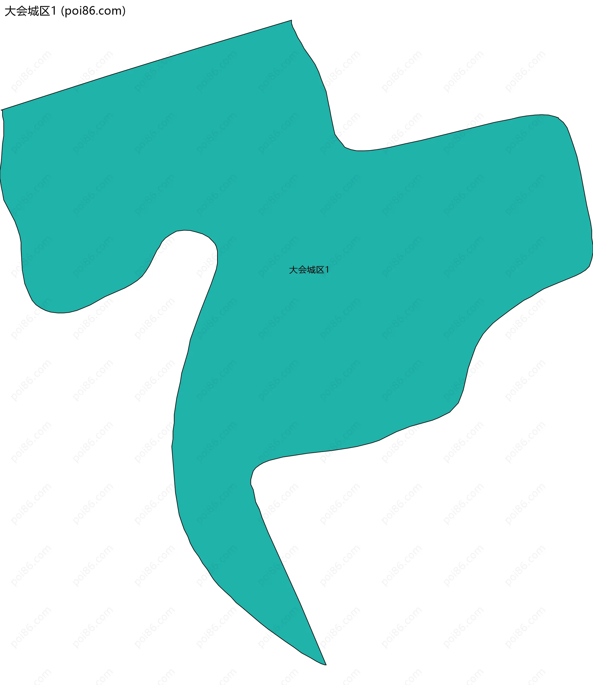 大会城区1边界地图