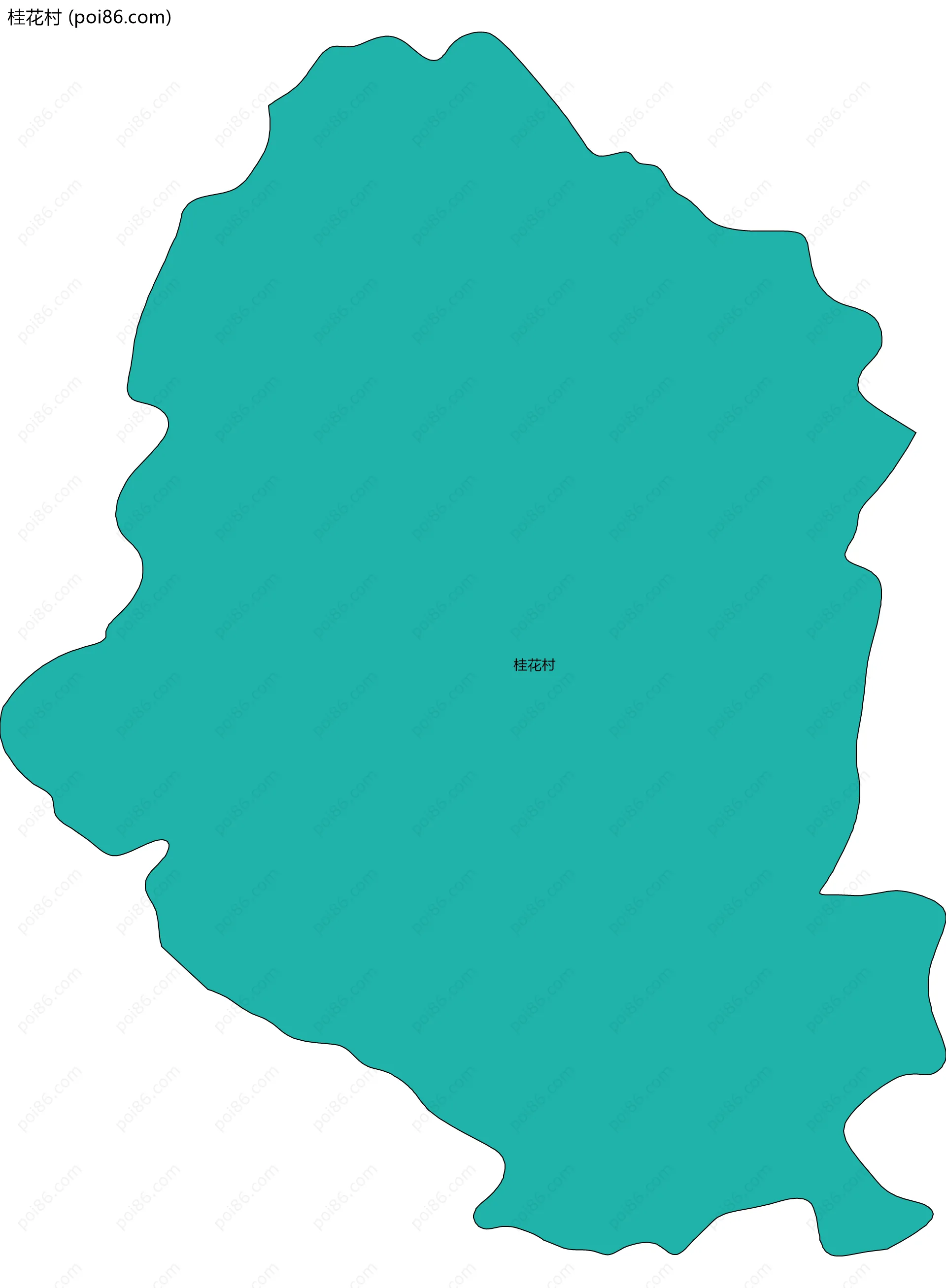 桂花村边界地图