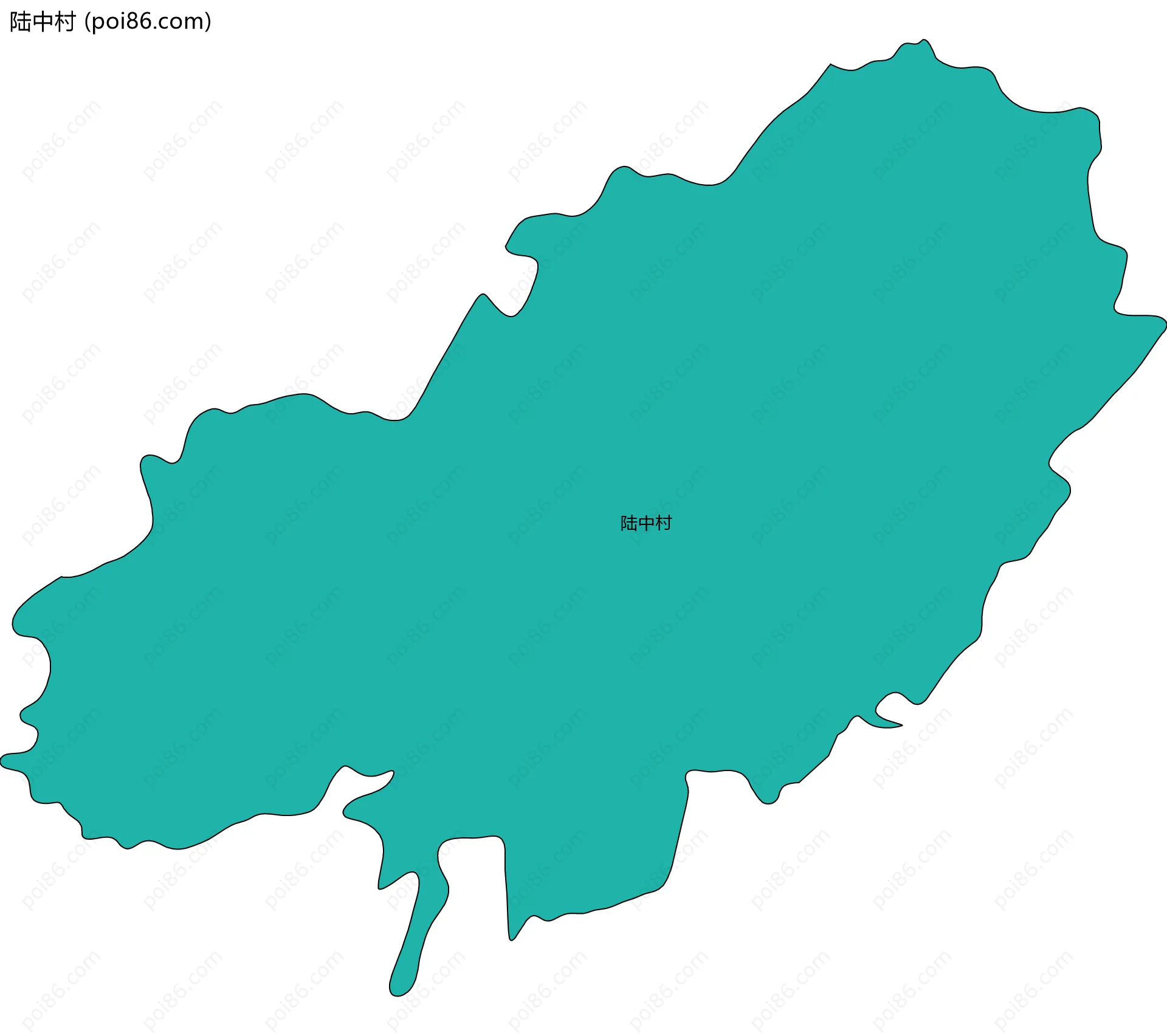 陆中村边界地图