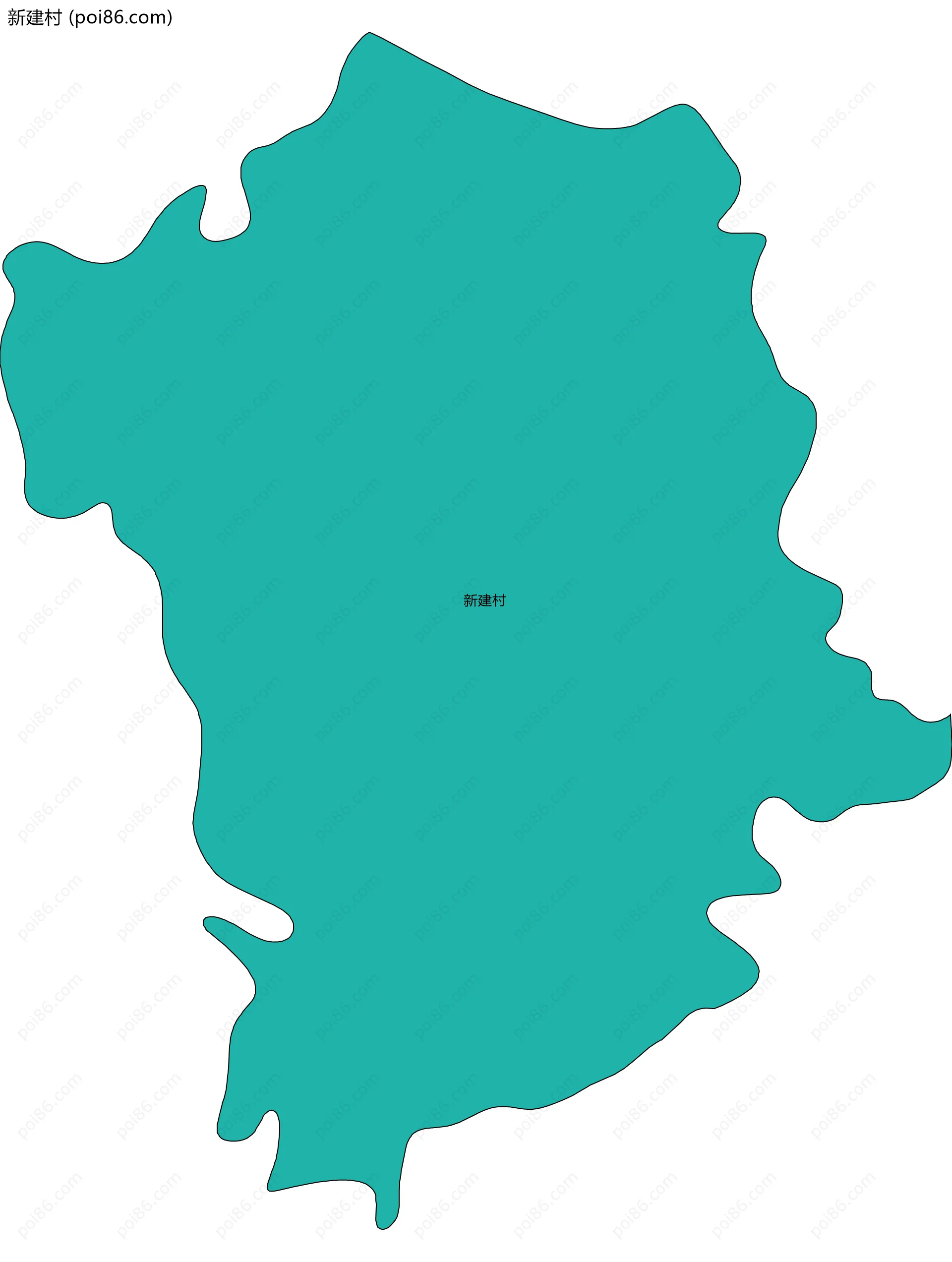 新建村边界地图