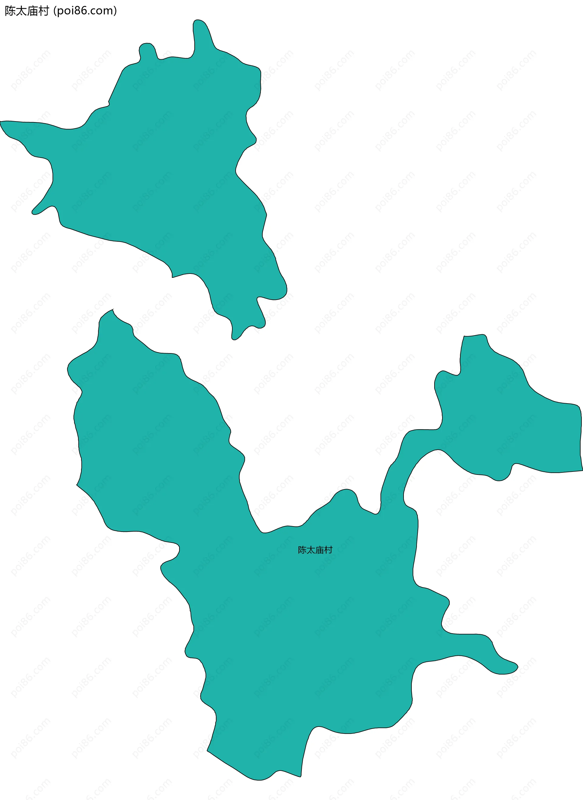 陈太庙村边界地图