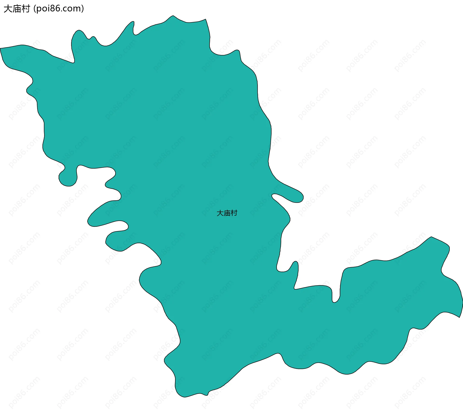 大庙村边界地图