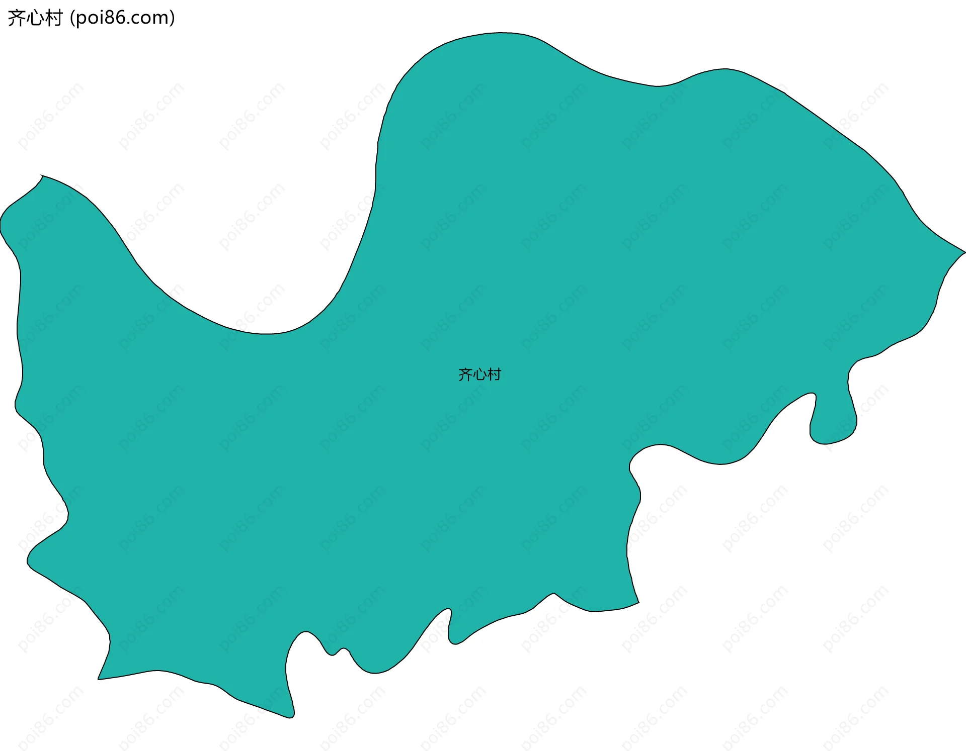 齐心村边界地图