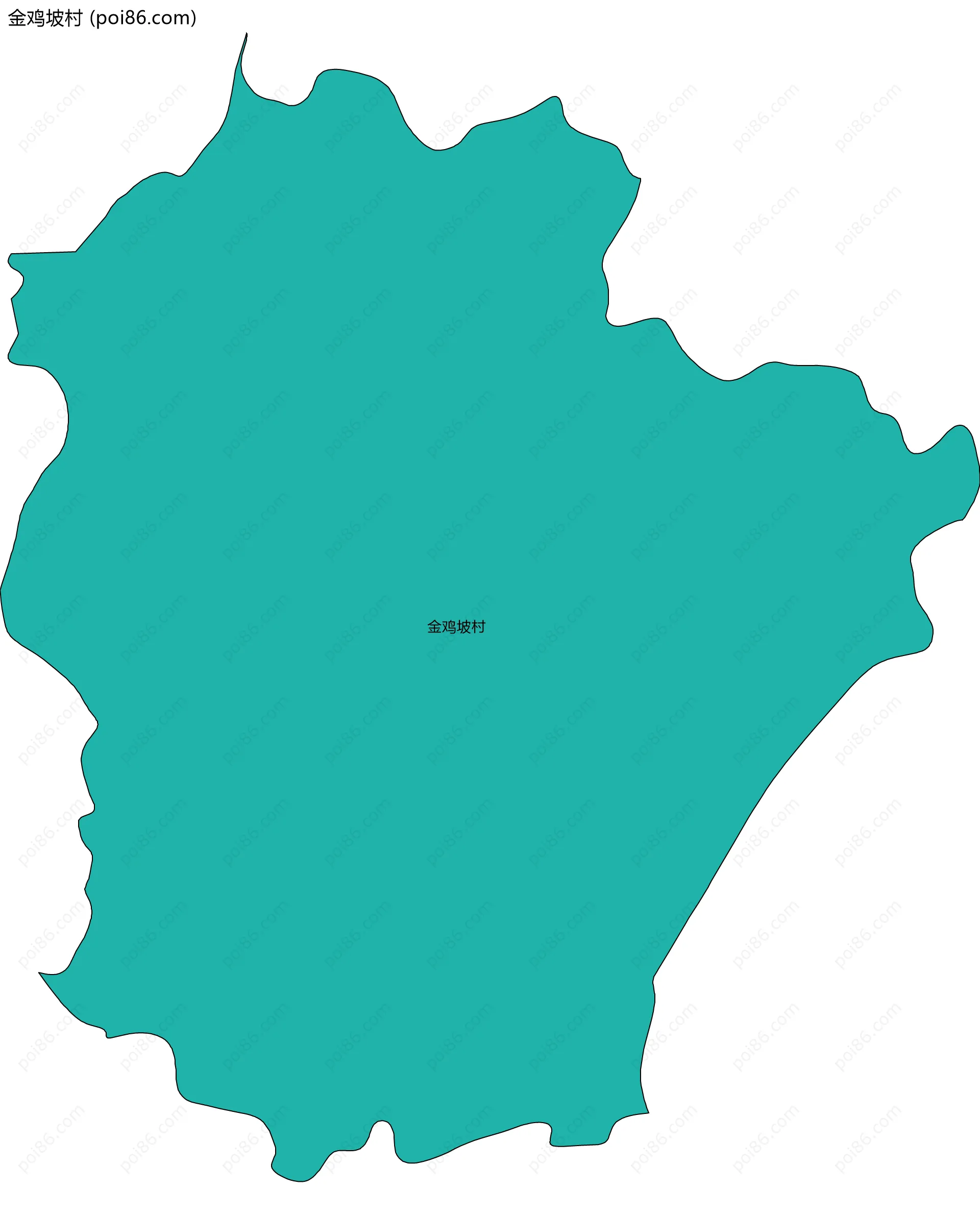 金鸡坡村边界地图