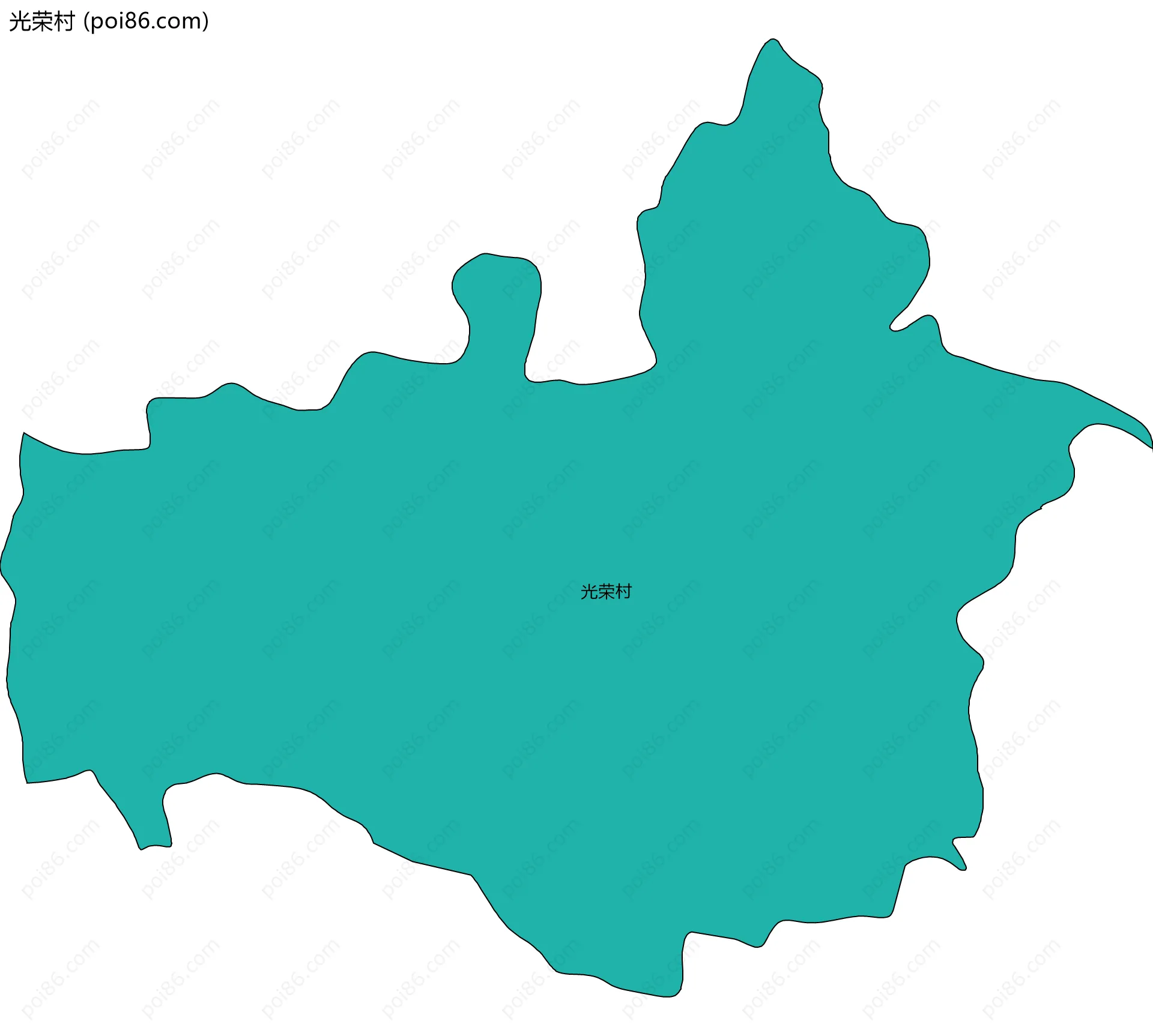 光荣村边界地图