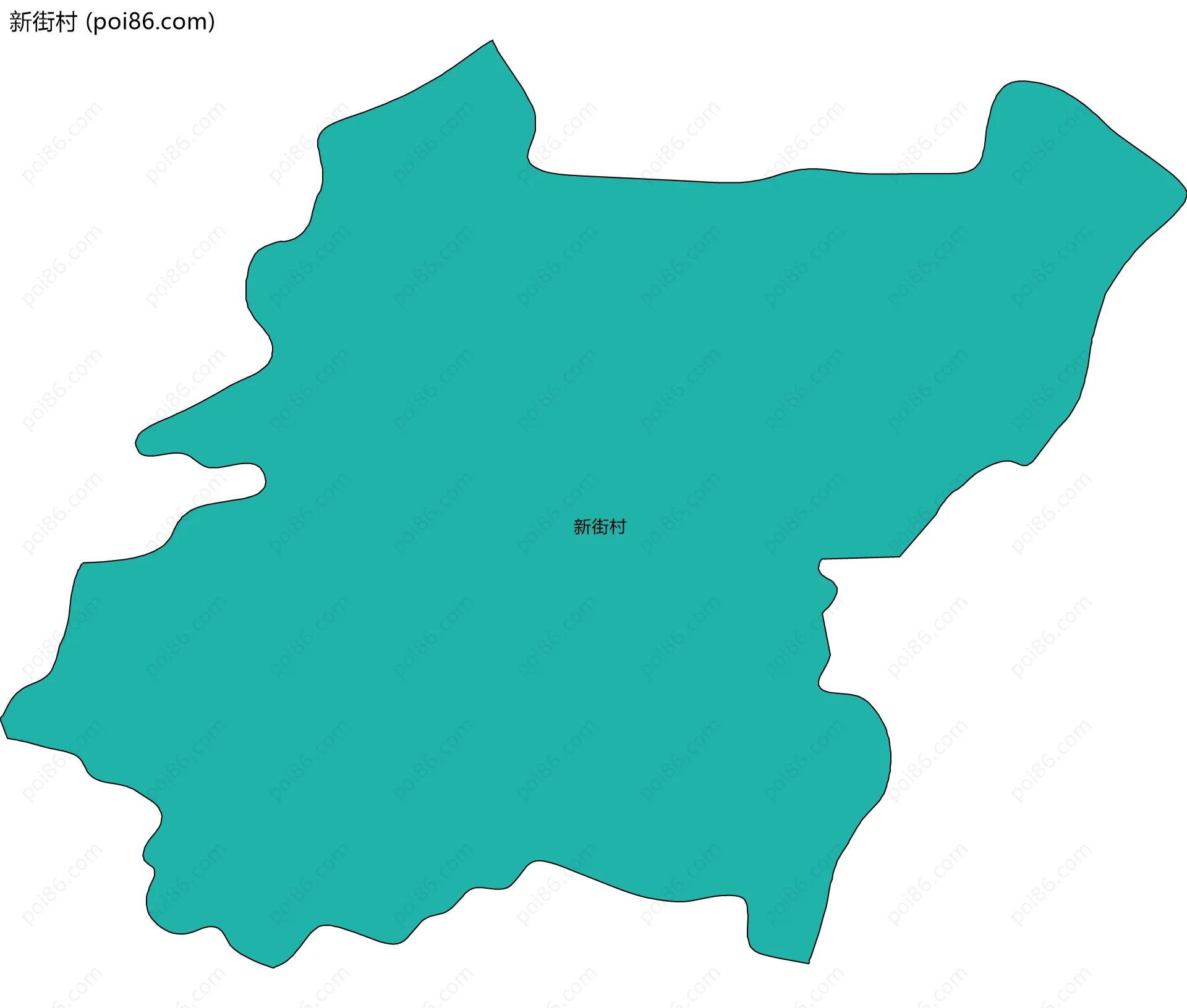 新街村边界地图