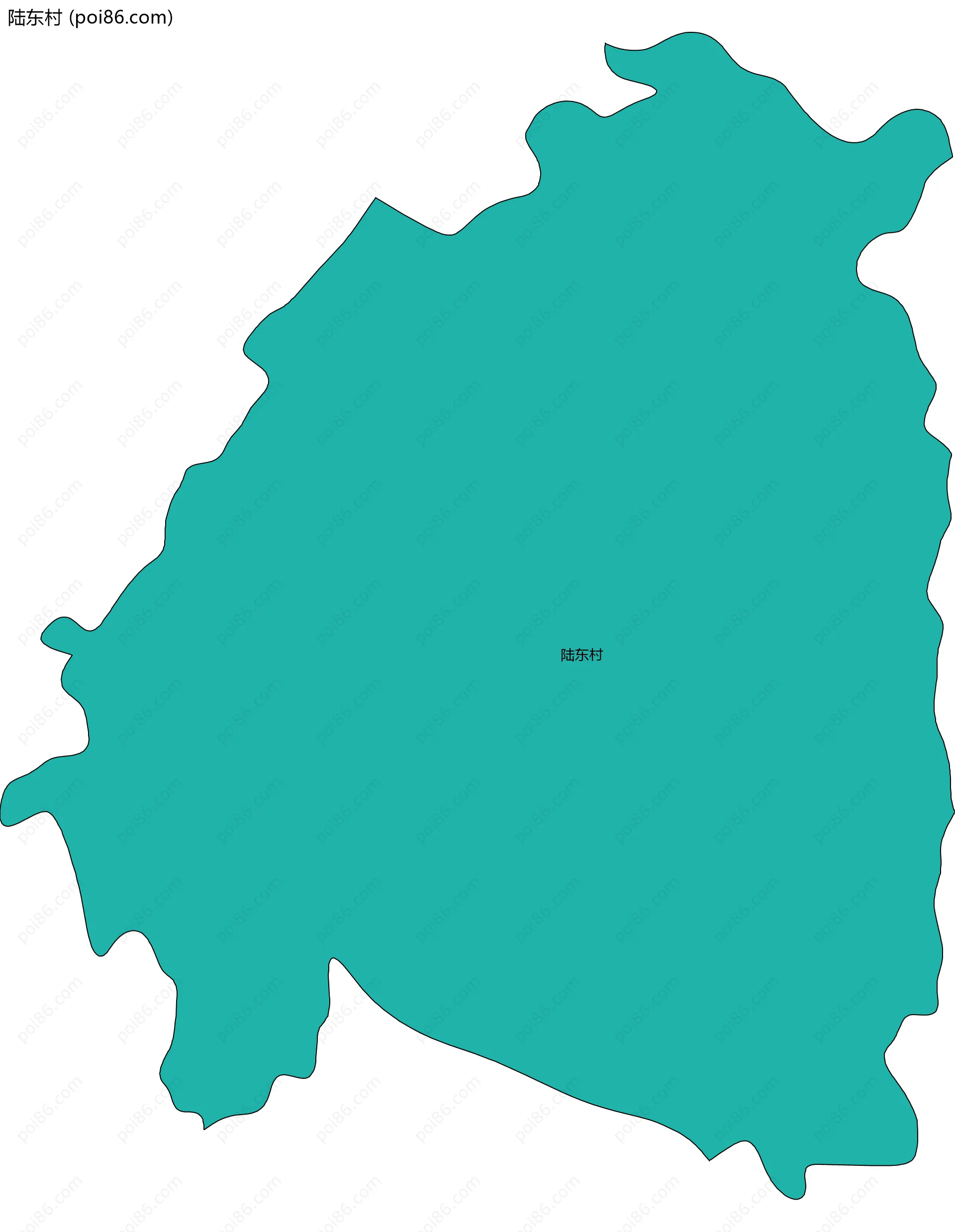 陆东村边界地图