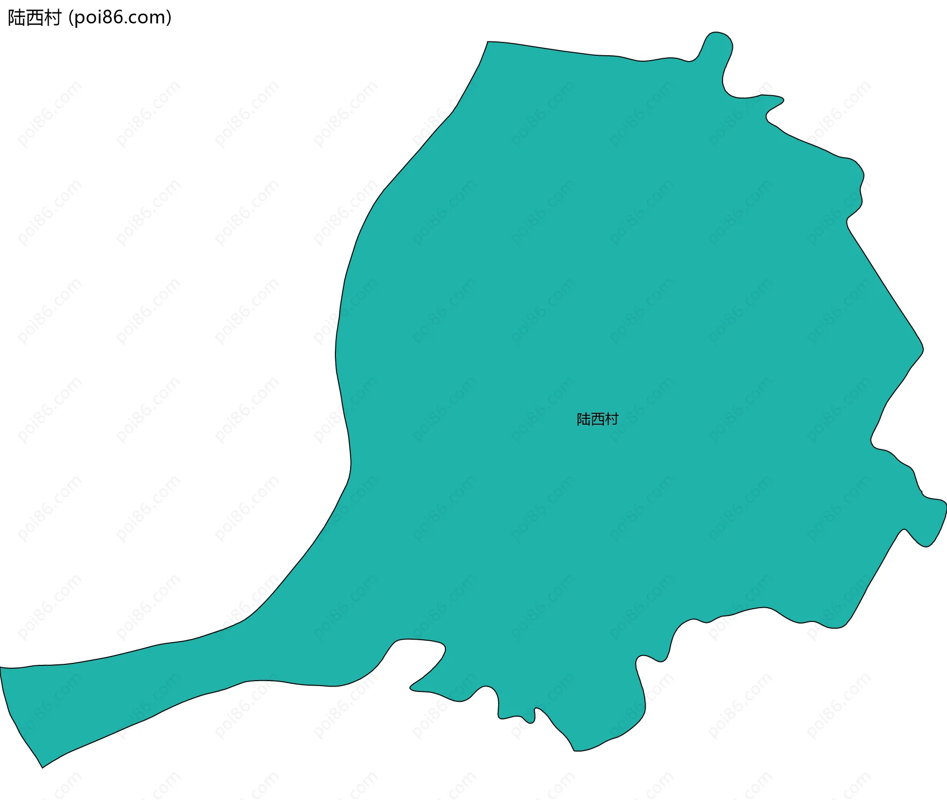 陆西村边界地图