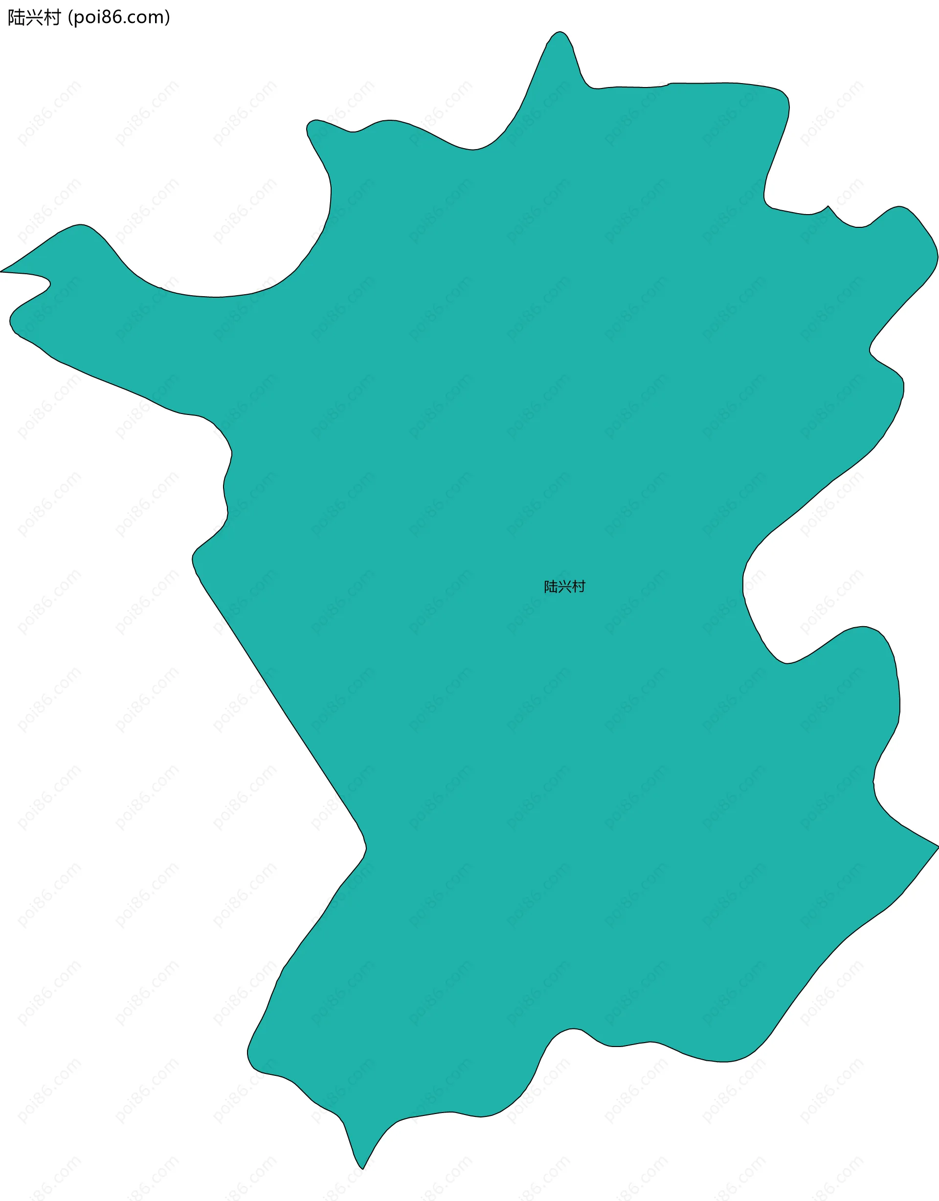 陆兴村边界地图