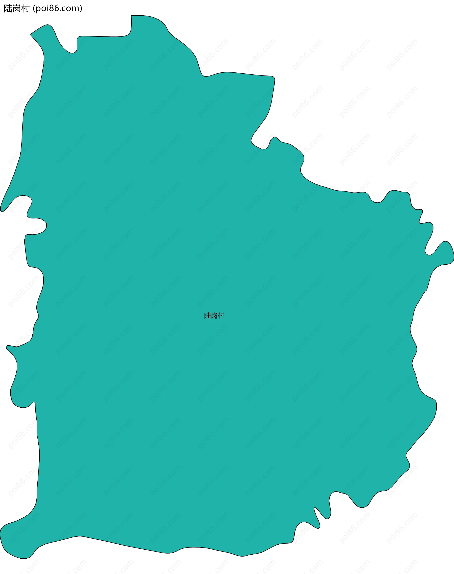 陆岗村边界地图