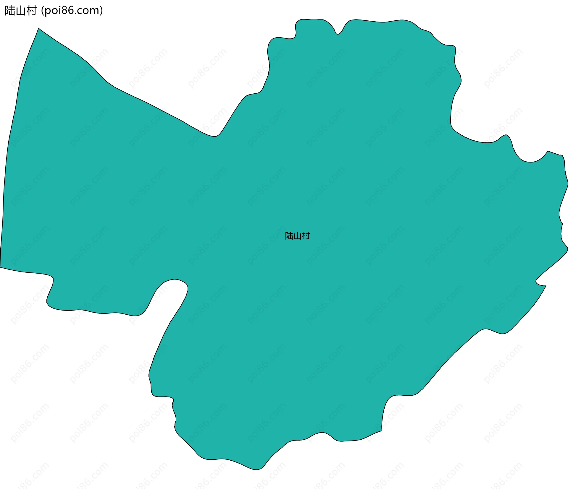 陆山村边界地图