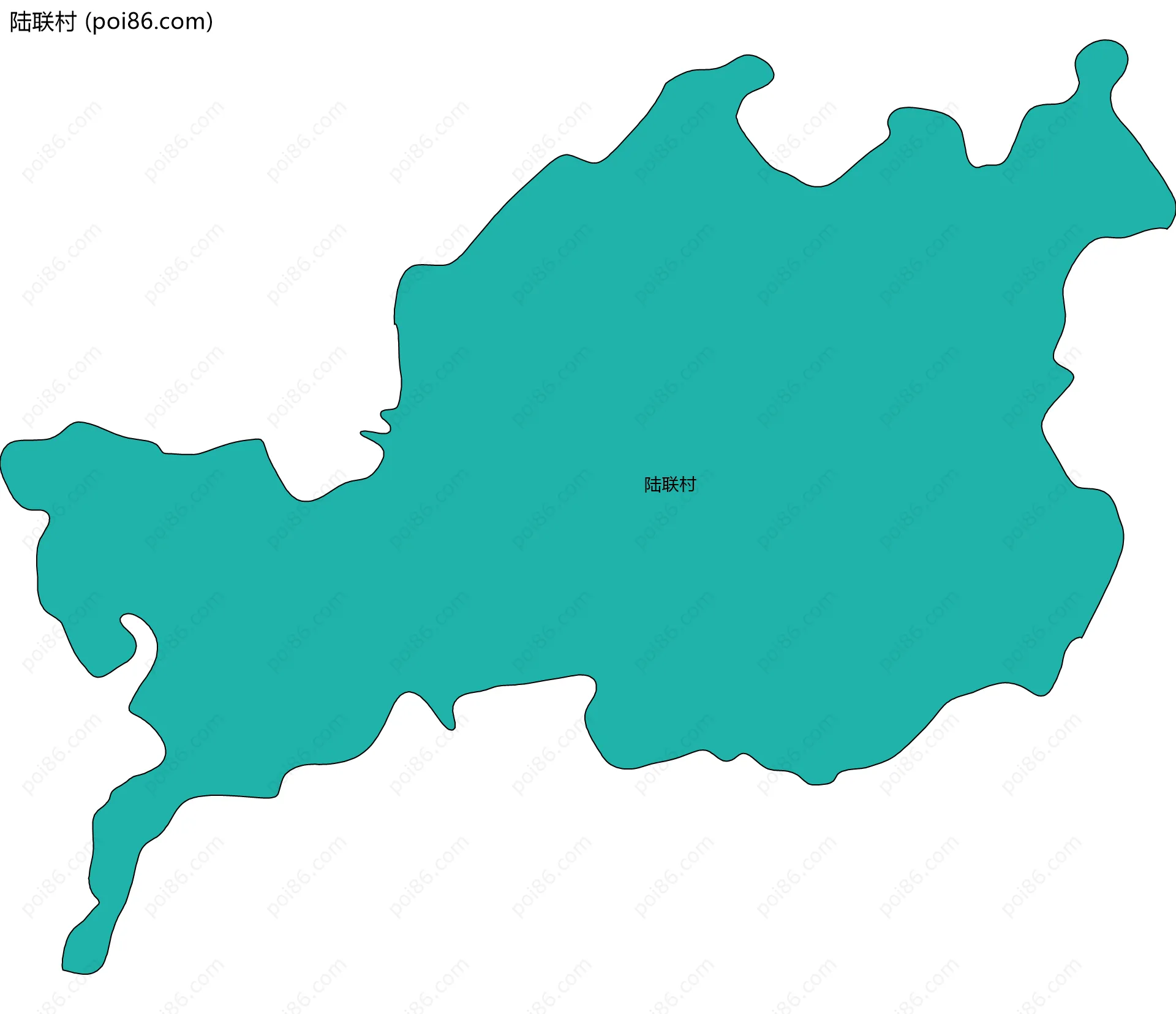 陆联村边界地图