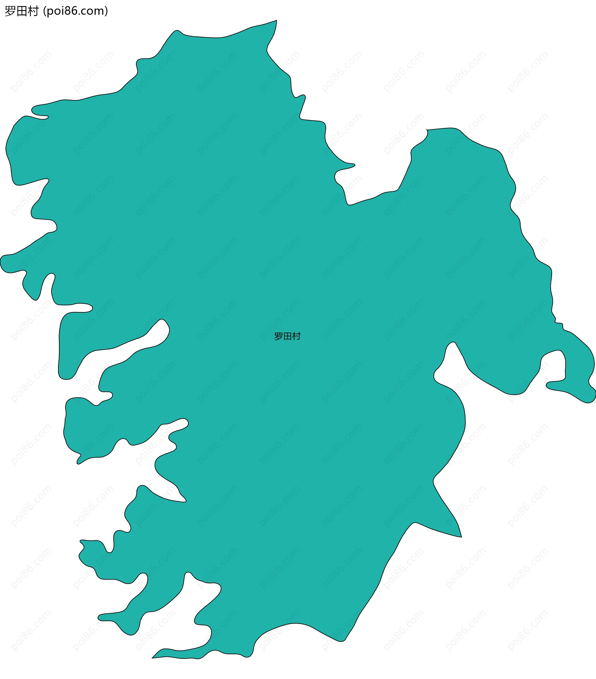 罗田村边界地图