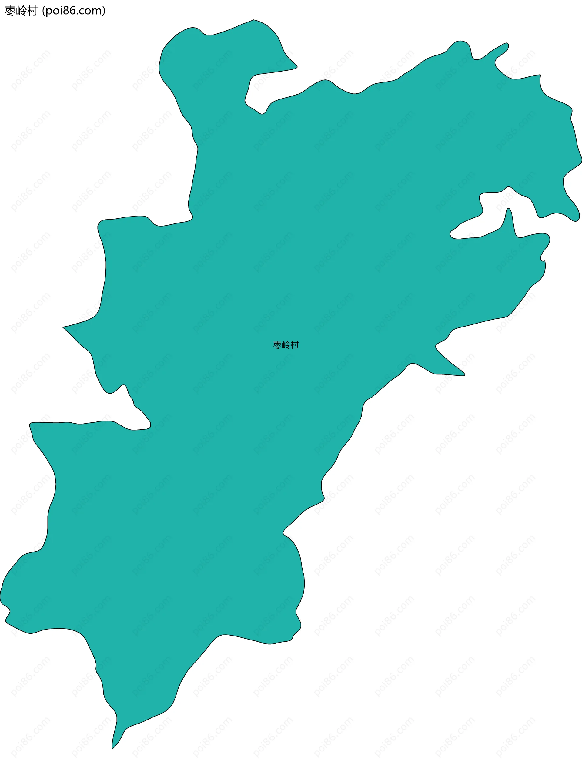 枣岭村边界地图