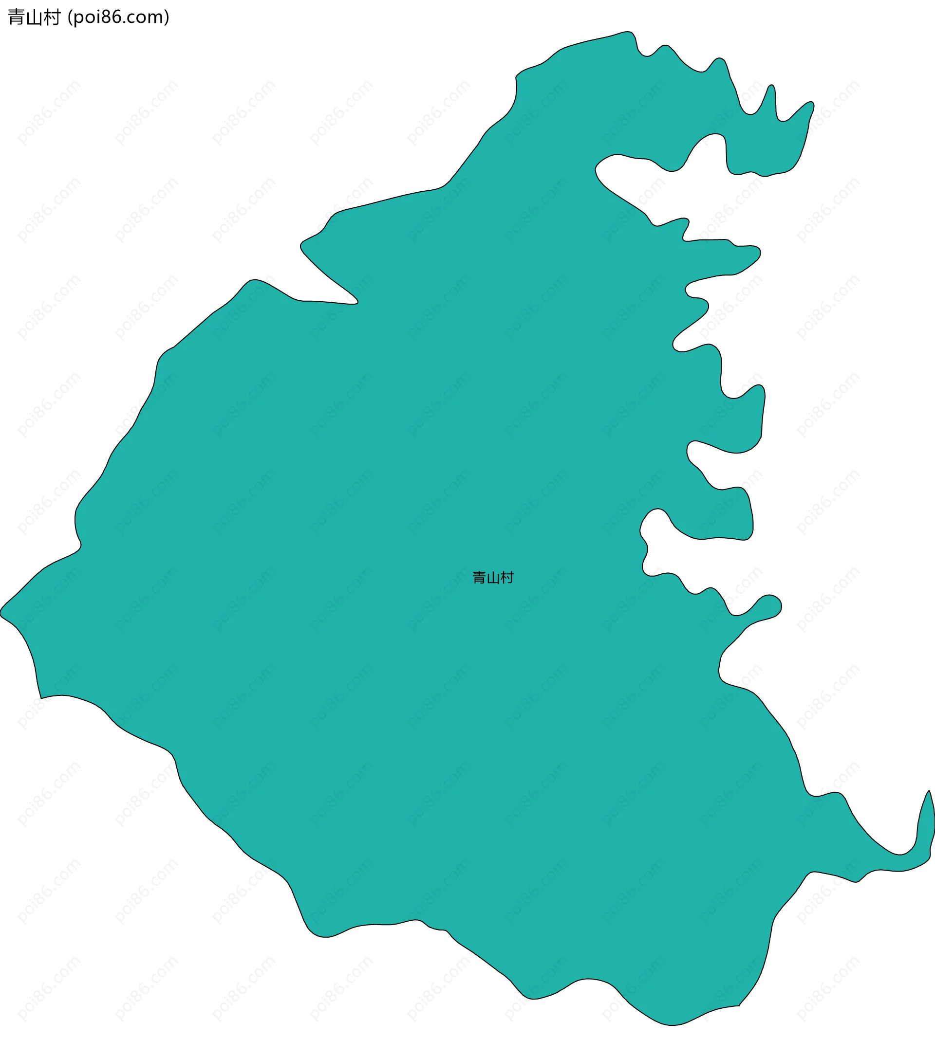 青山村边界地图