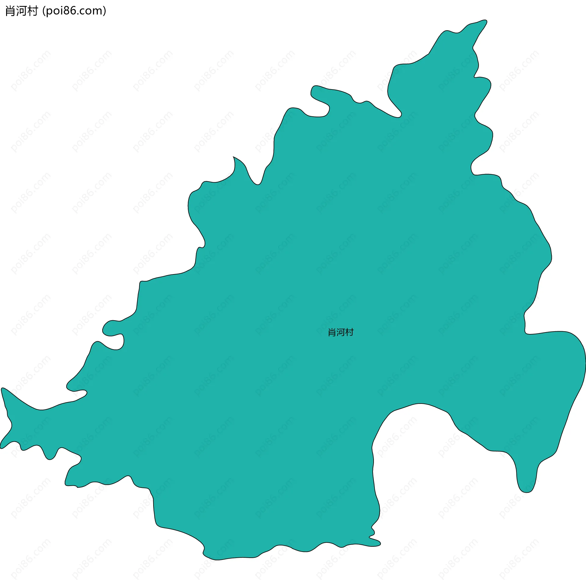 肖河村边界地图
