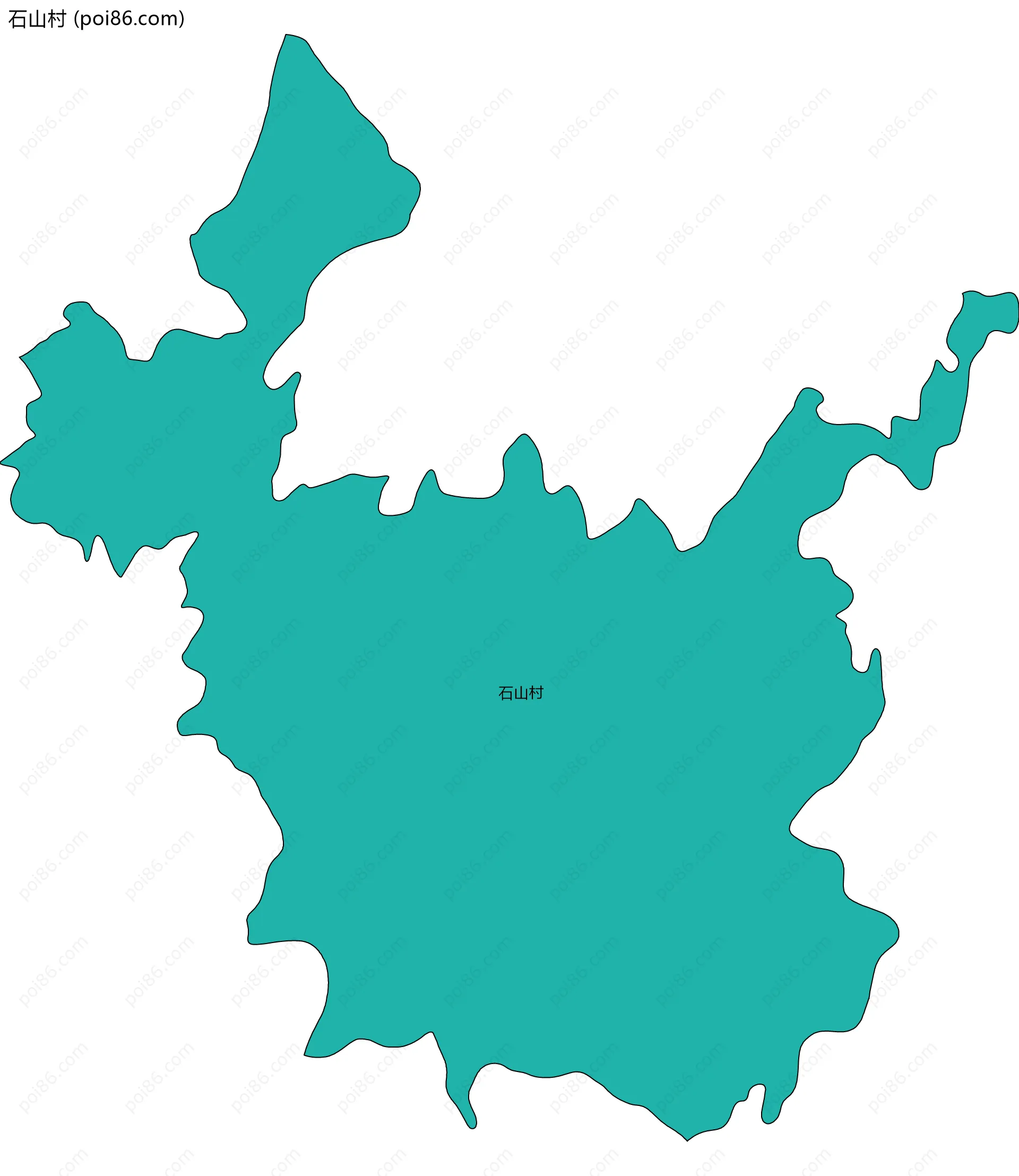 石山村边界地图