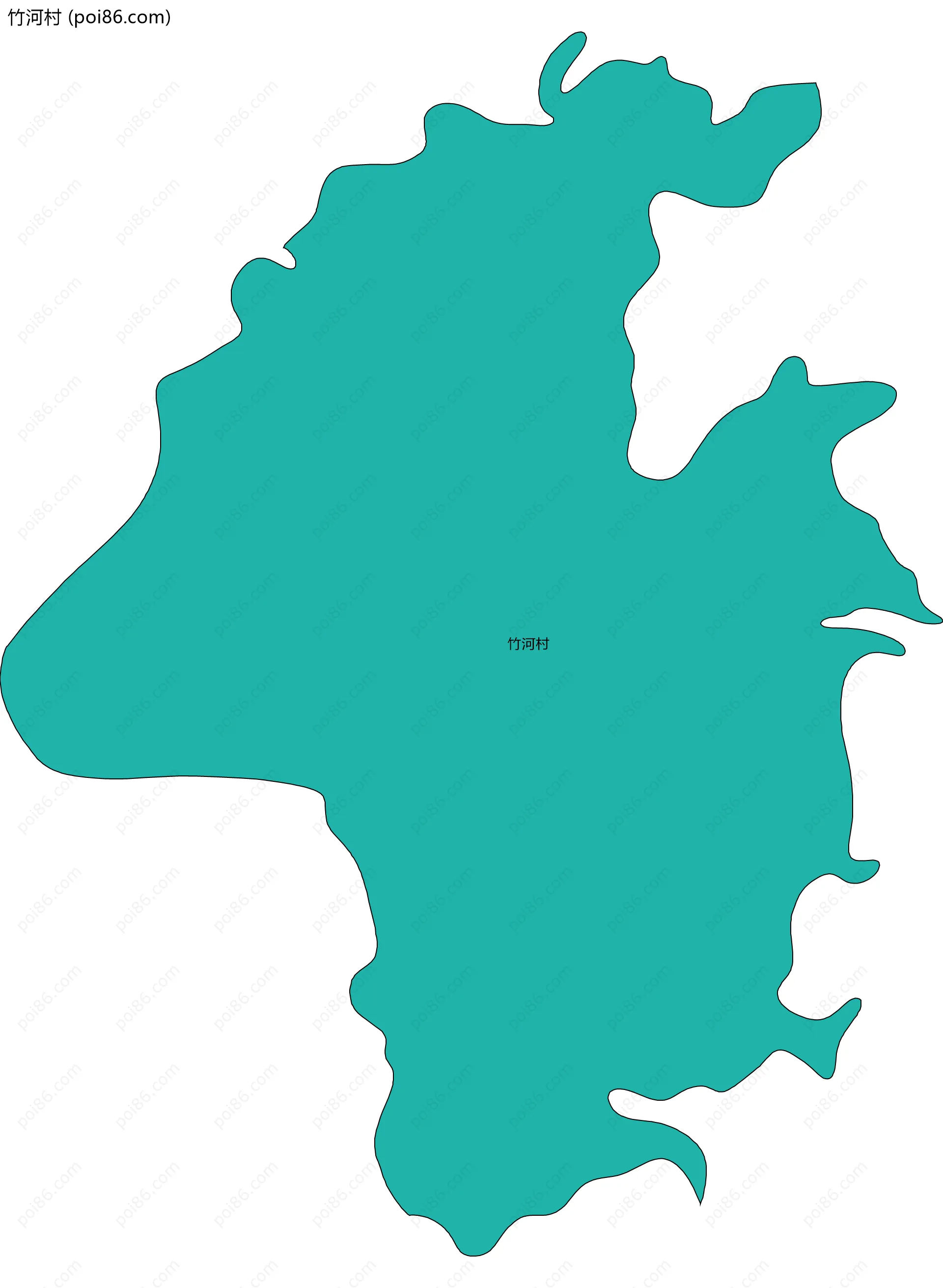 竹河村边界地图