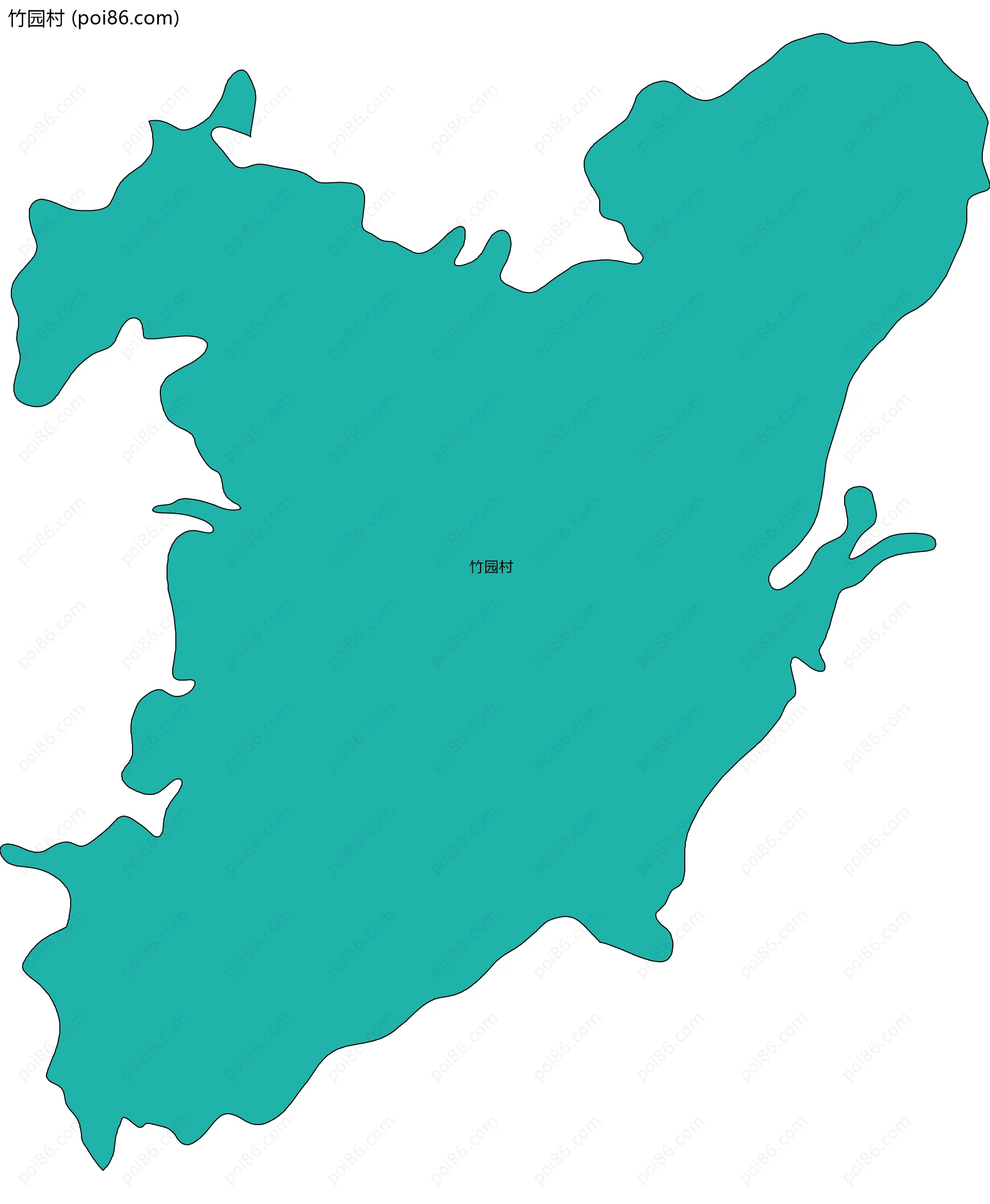 竹园村边界地图