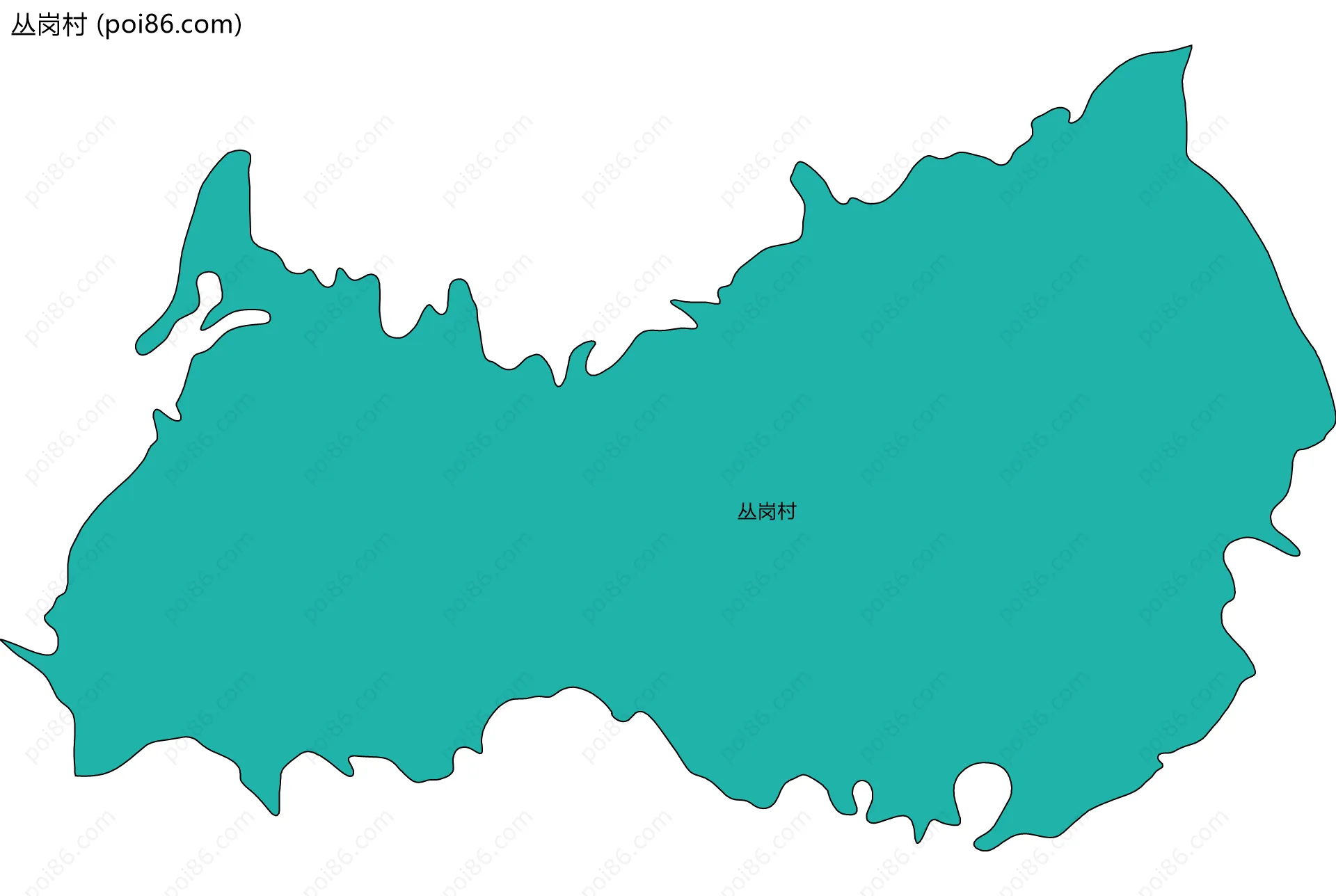 丛岗村边界地图