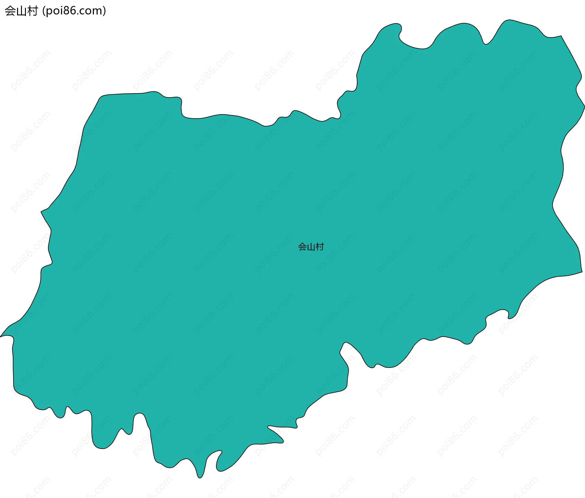 会山村边界地图