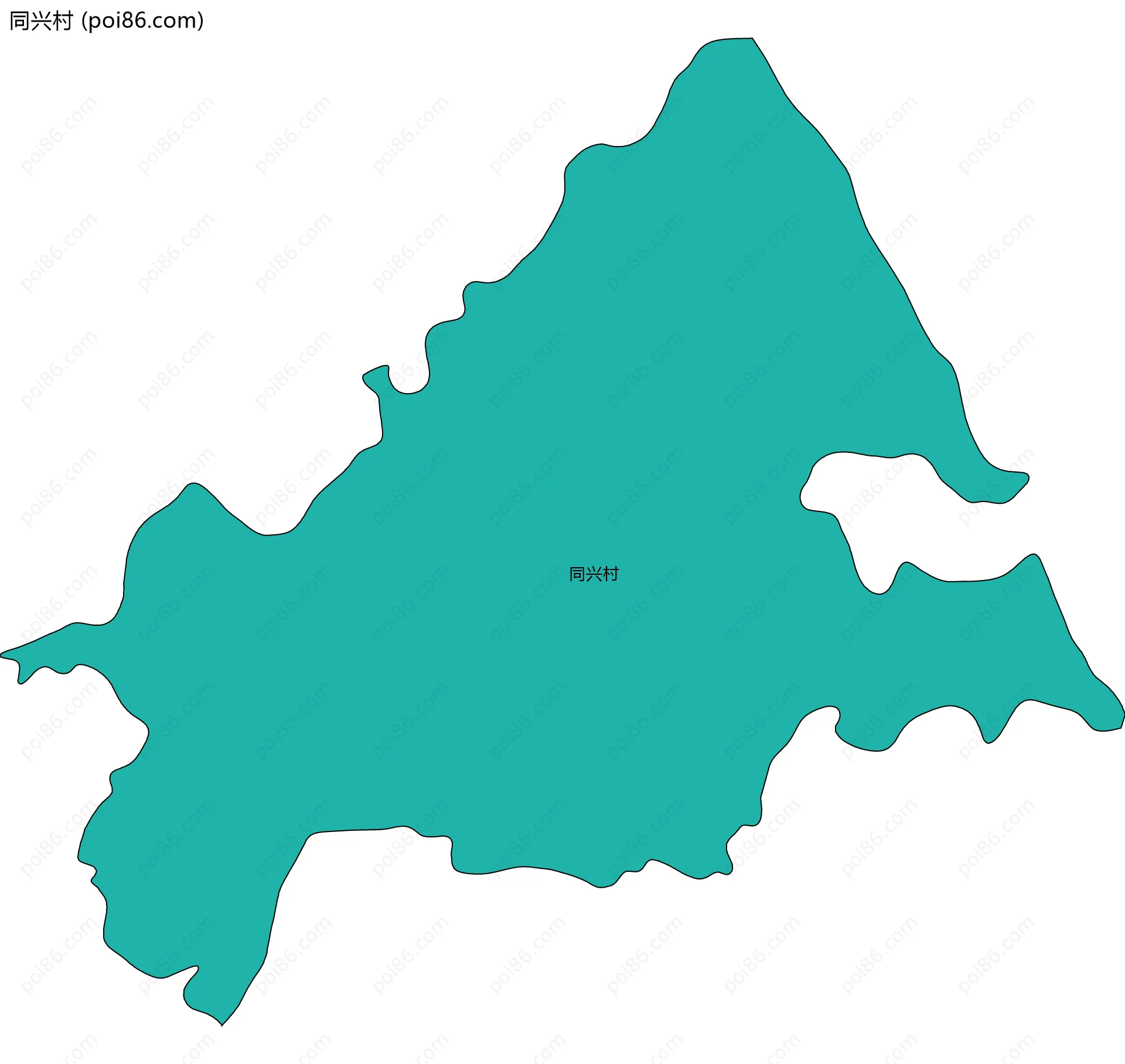 同兴村边界地图