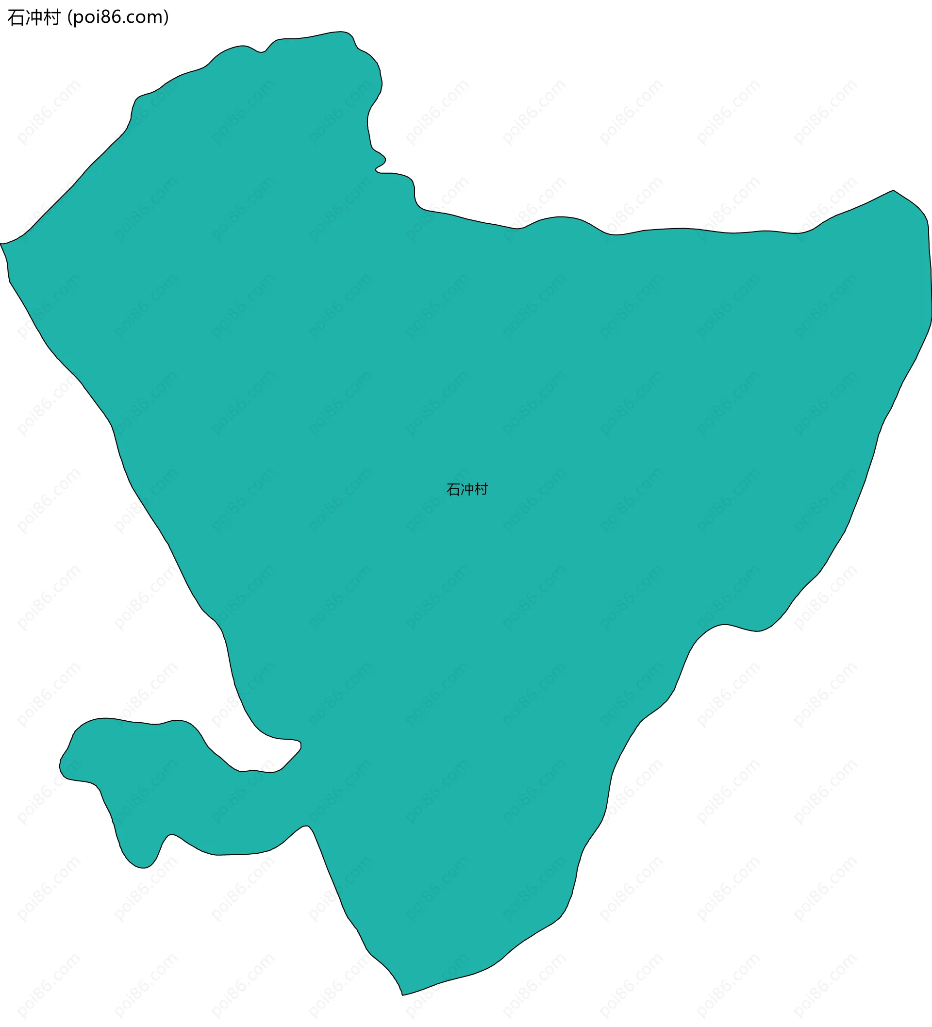 石冲村边界地图