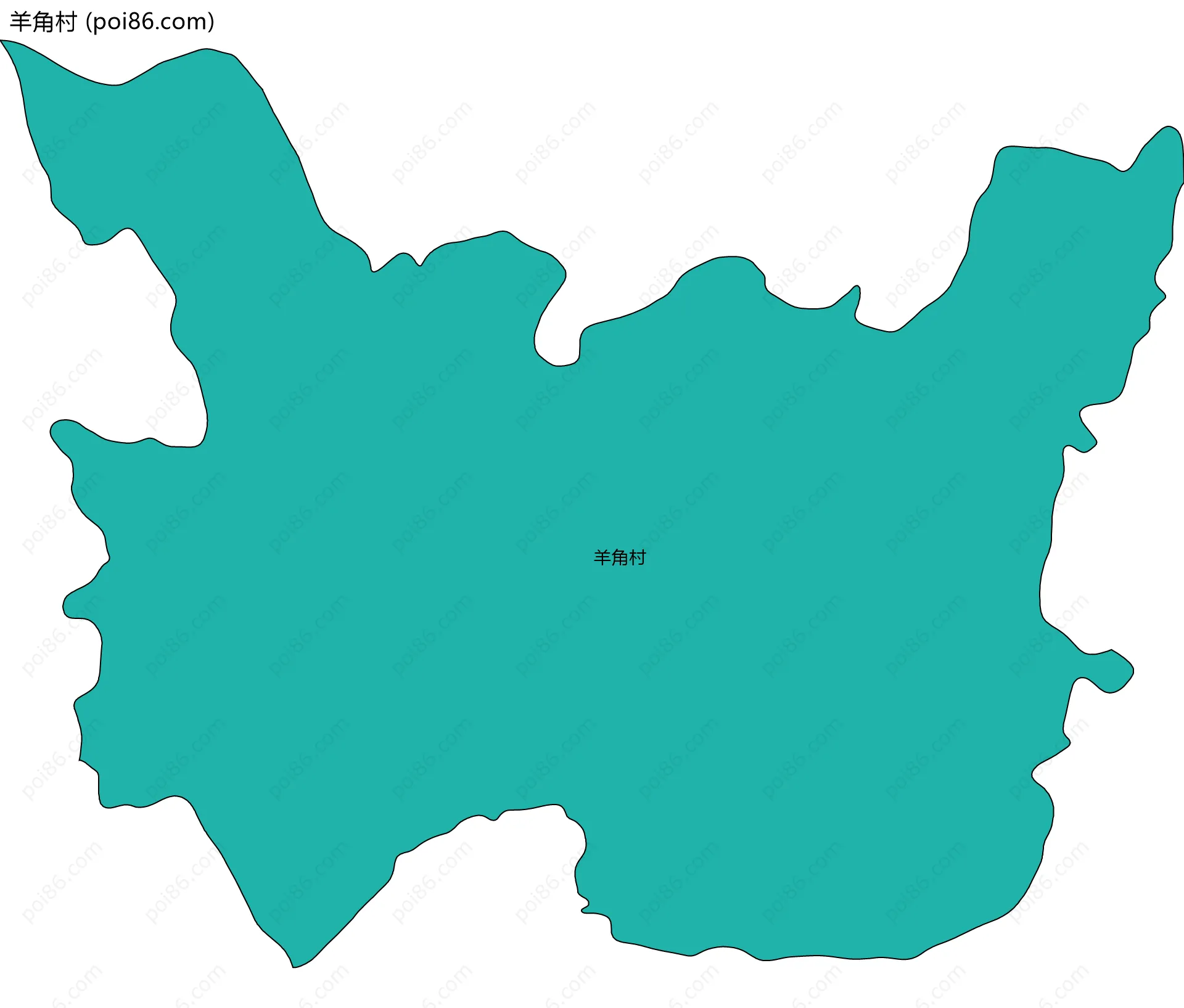 羊角村边界地图