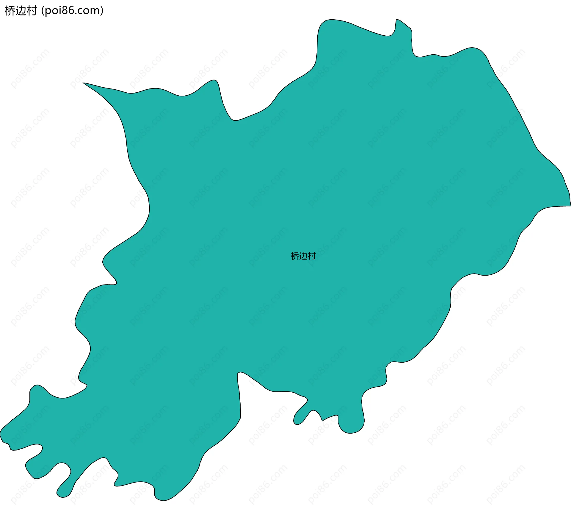 桥边村边界地图