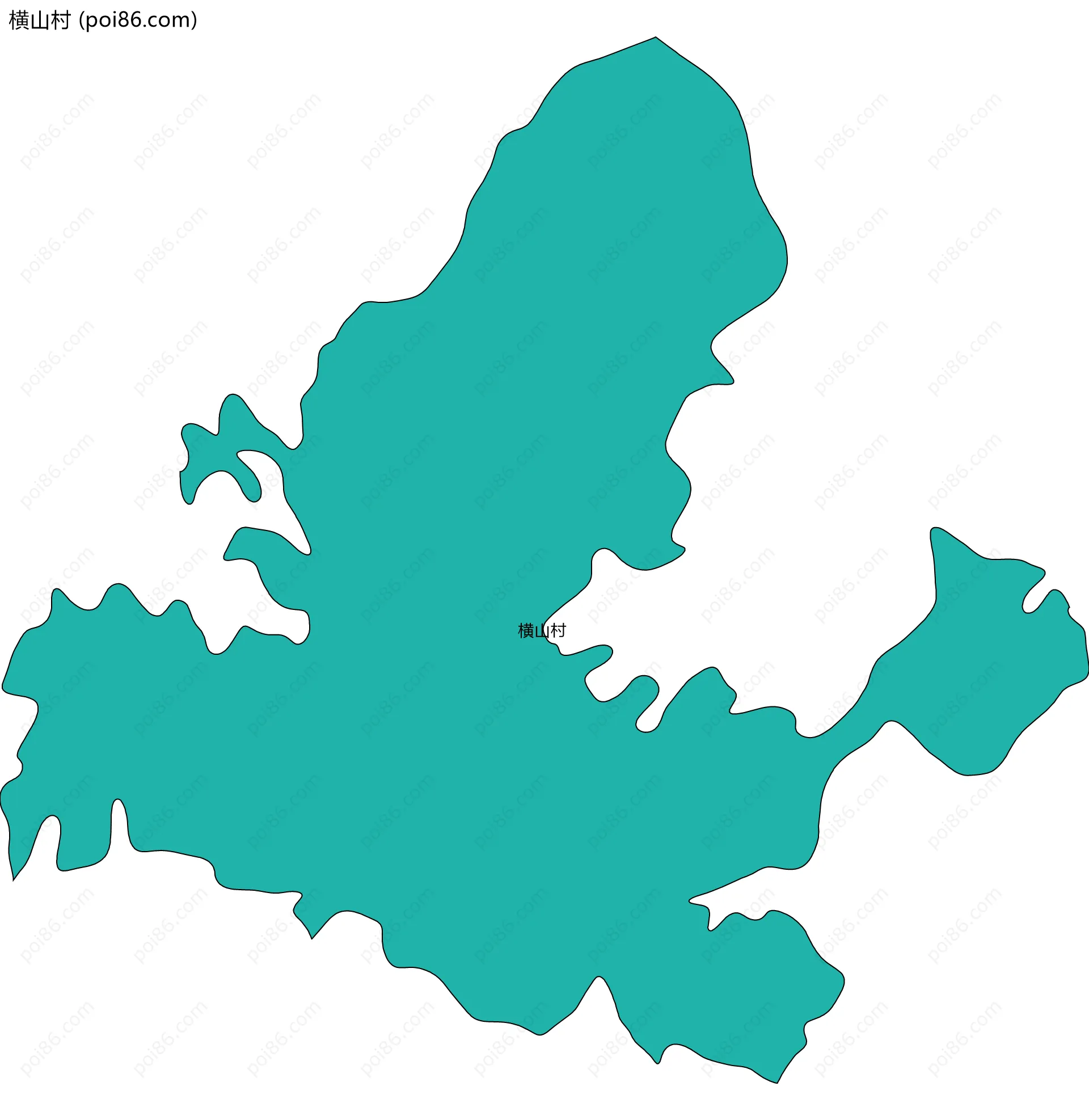 横山村边界地图