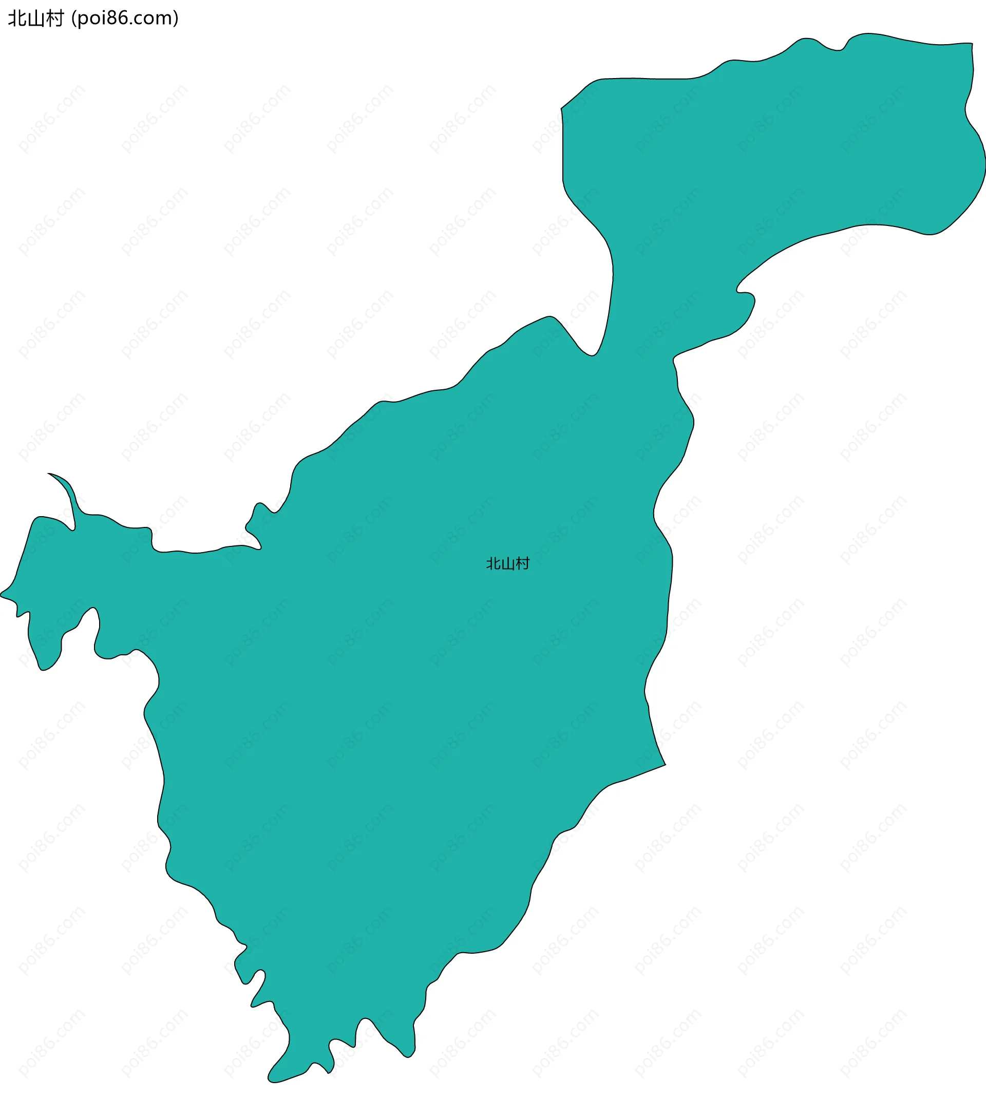 北山村边界地图