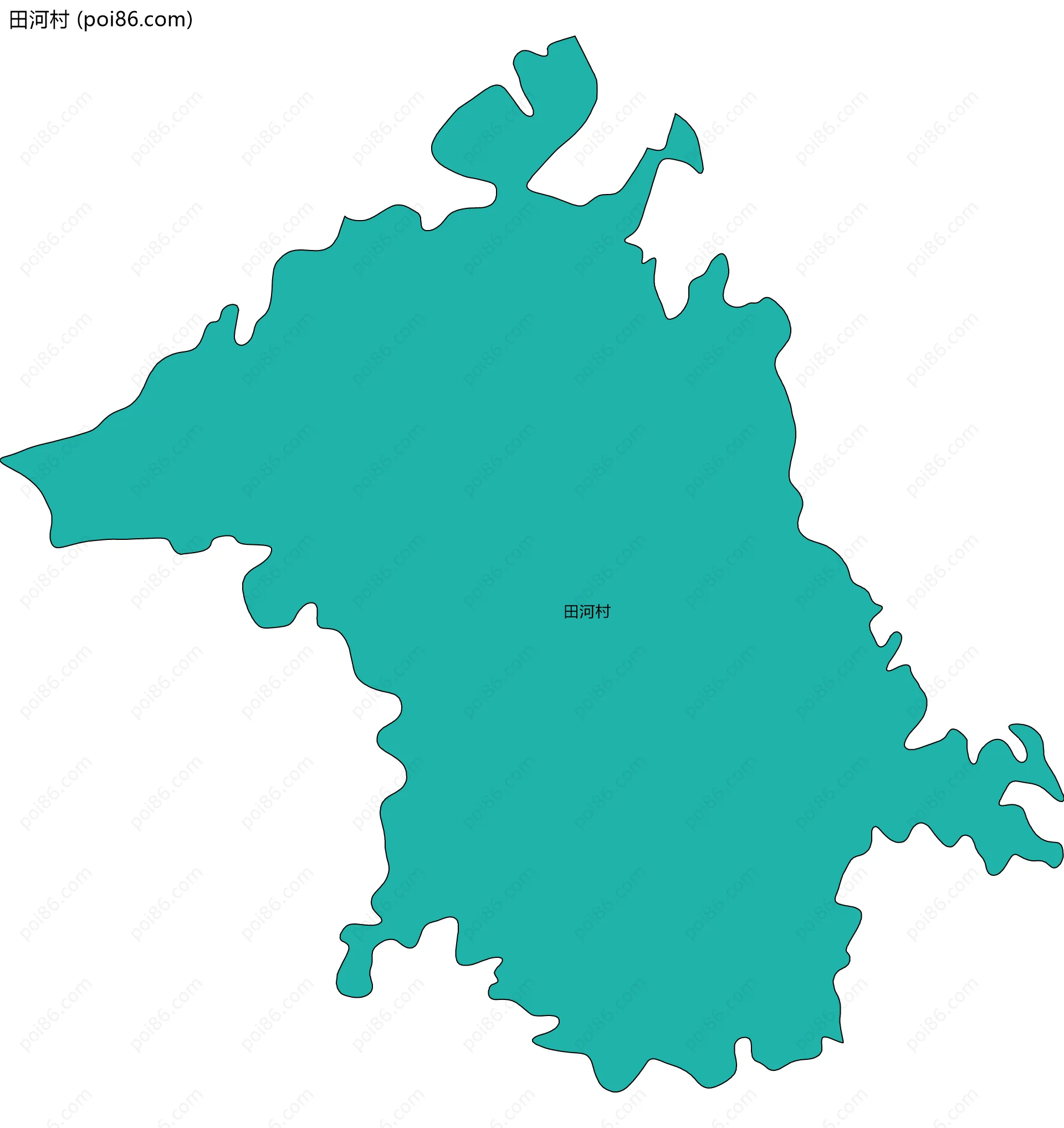 田河村边界地图