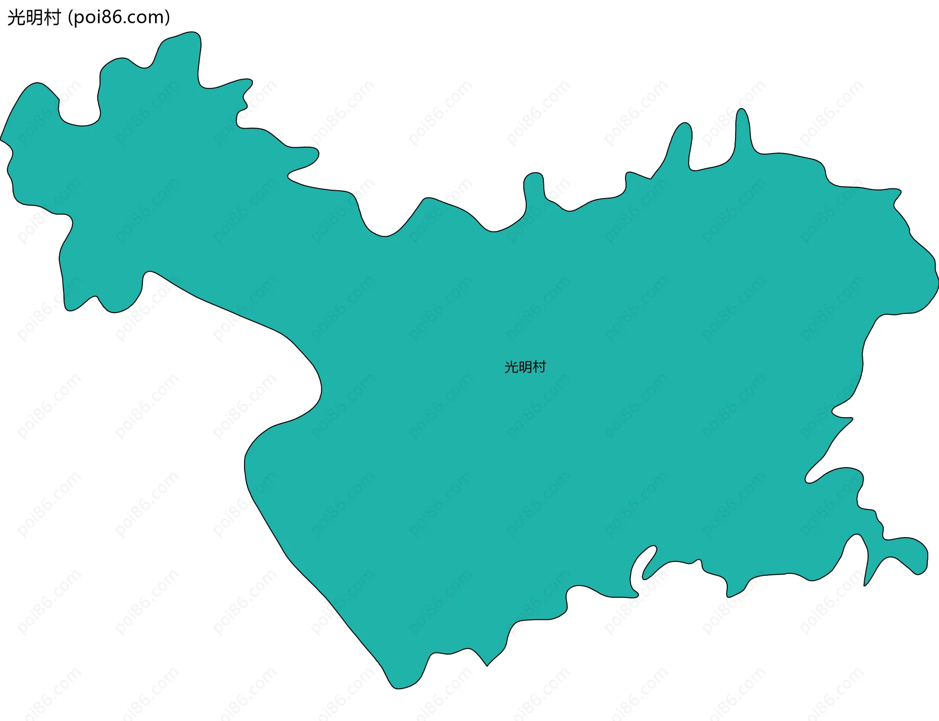 光明村边界地图