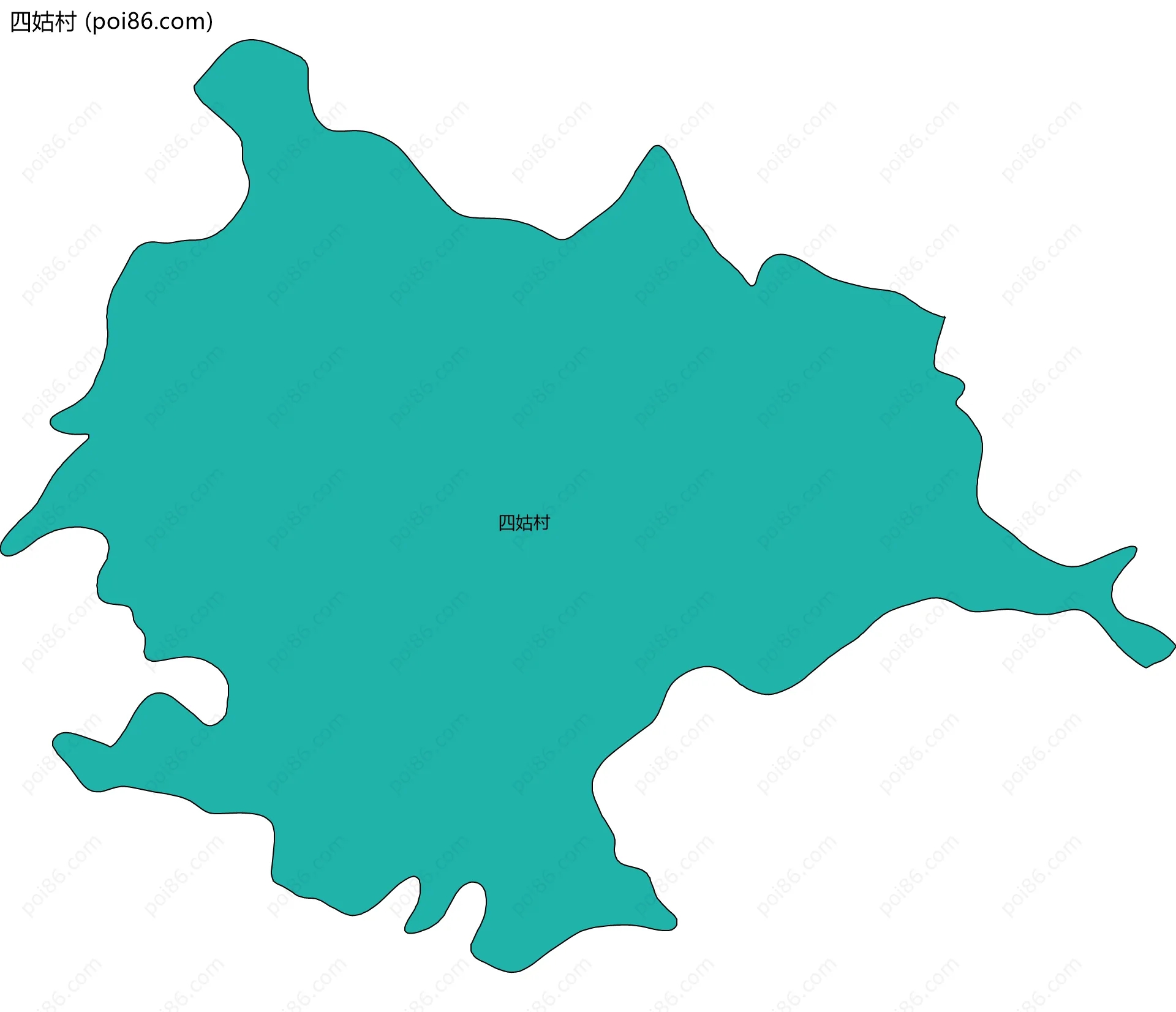 四姑村边界地图