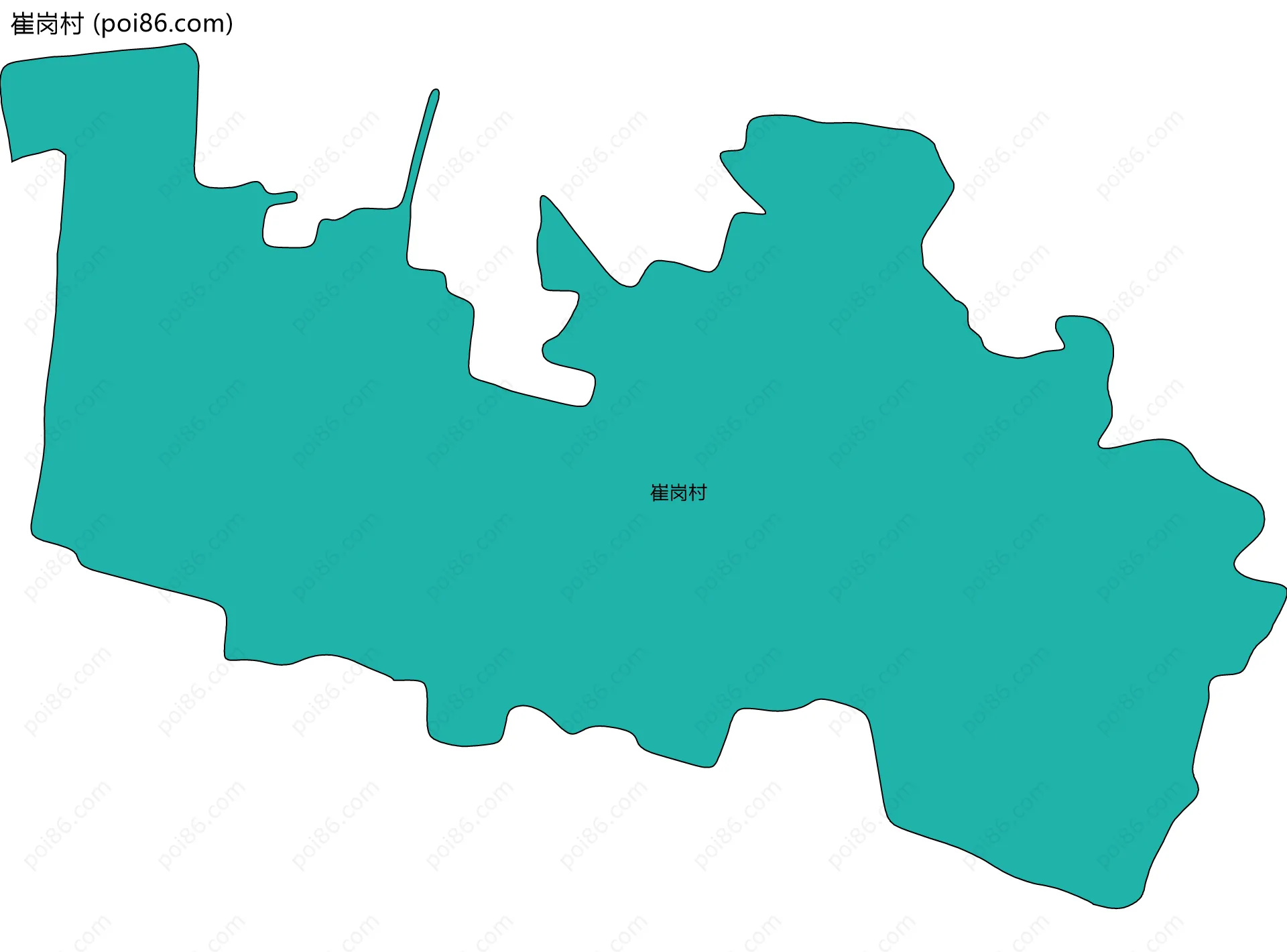 崔岗村边界地图