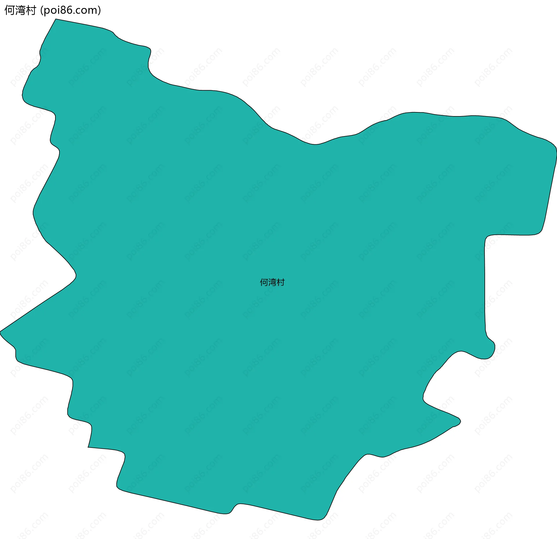 何湾村边界地图