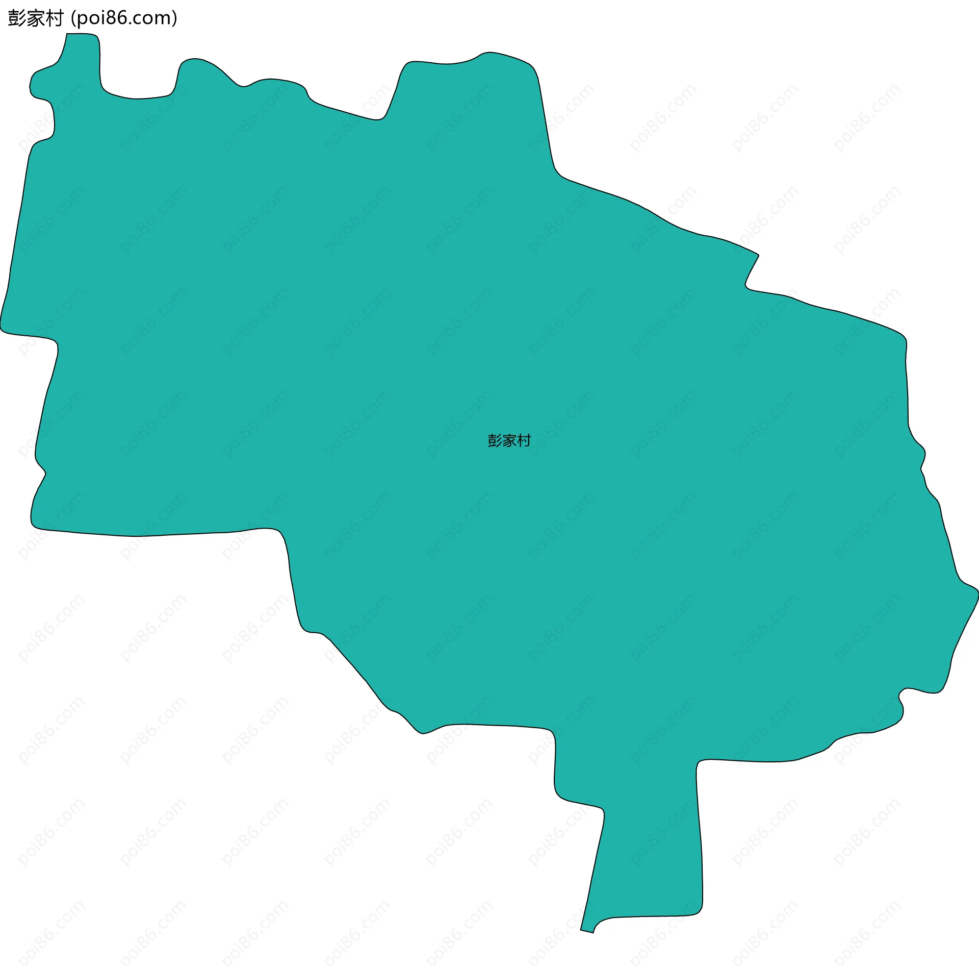 彭家村边界地图