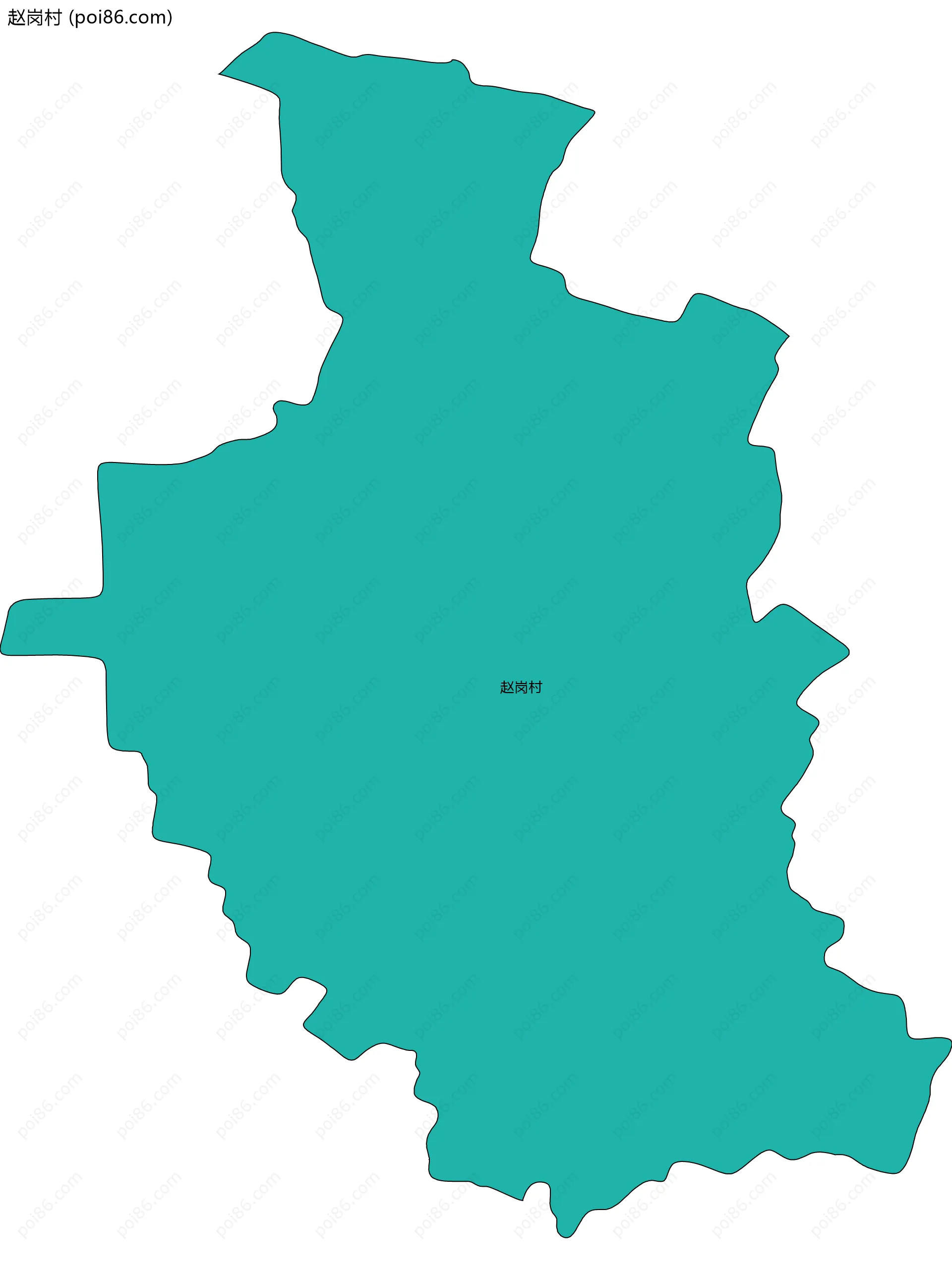 赵岗村边界地图