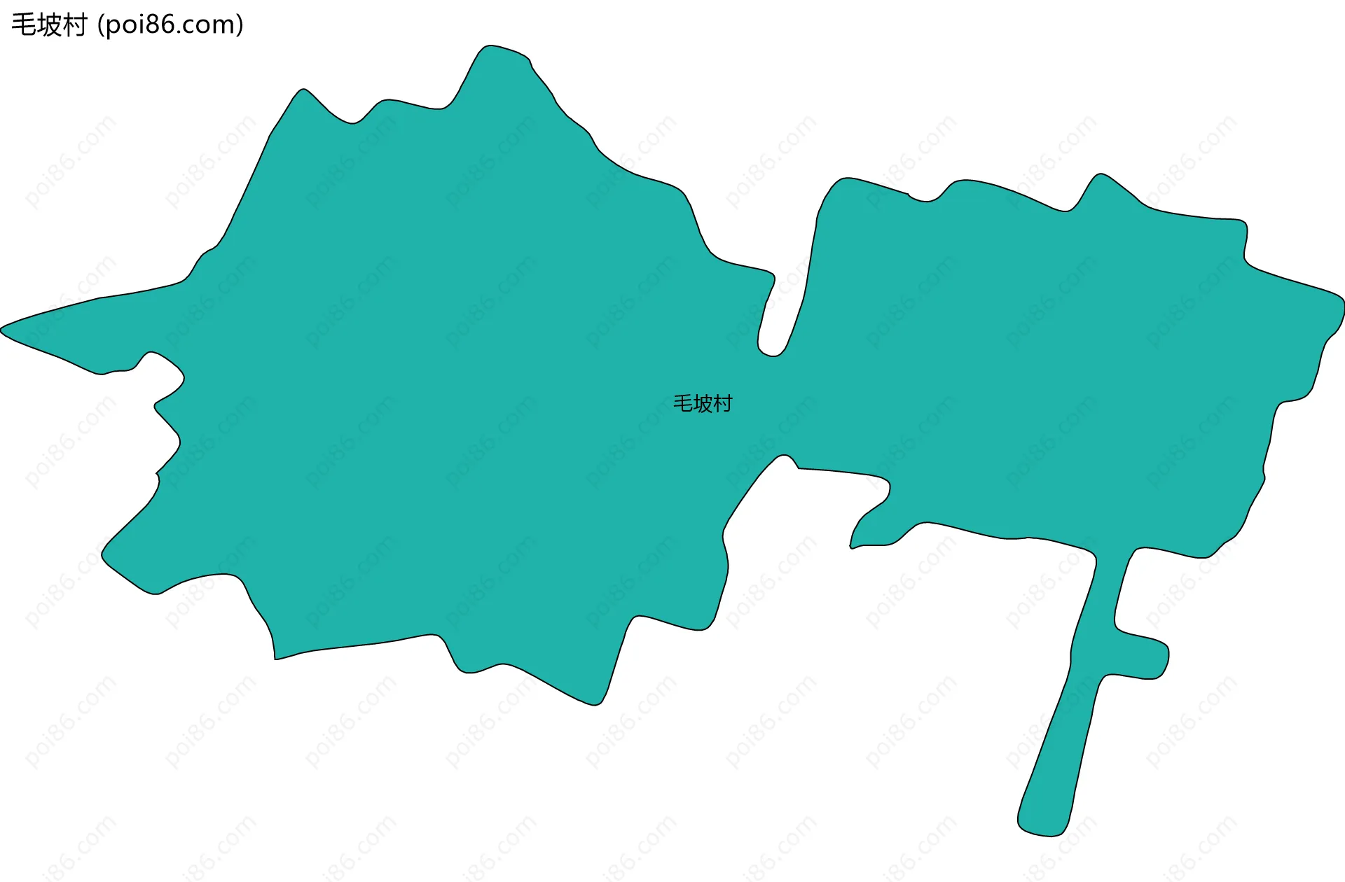 毛坡村边界地图