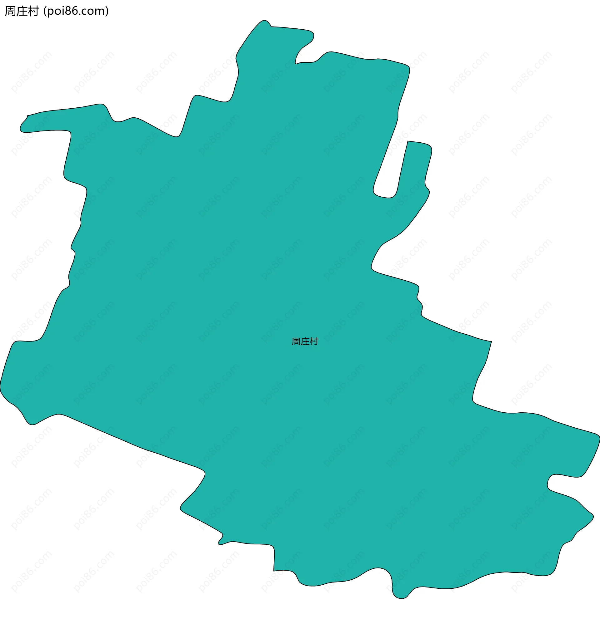 周庄村边界地图