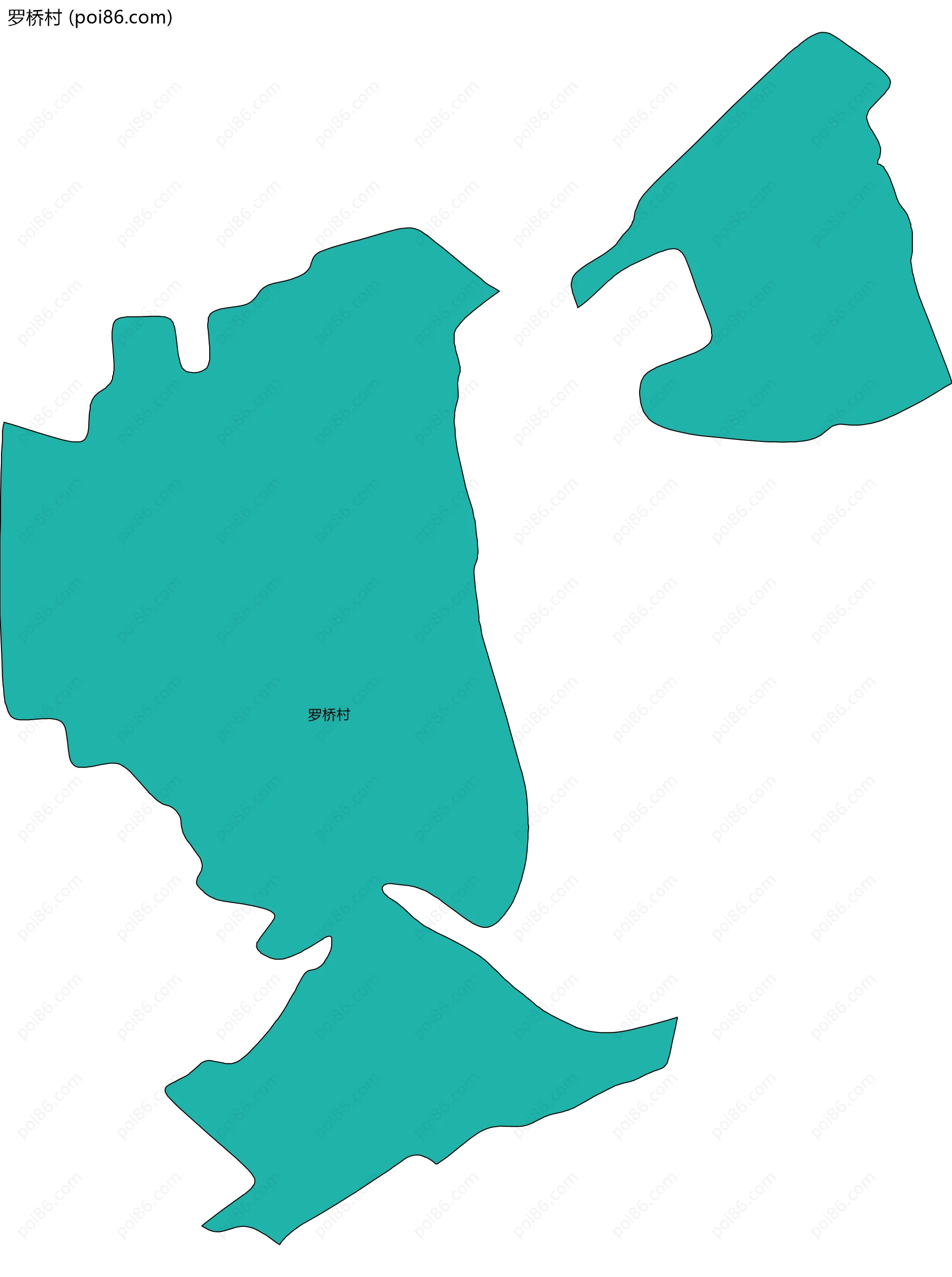 罗桥村边界地图