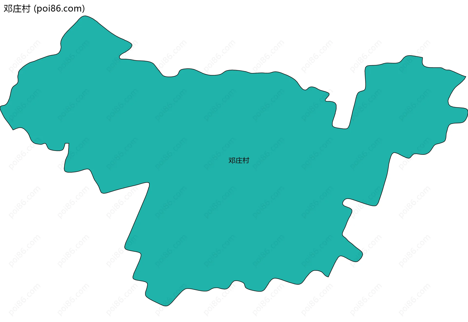 邓庄村边界地图