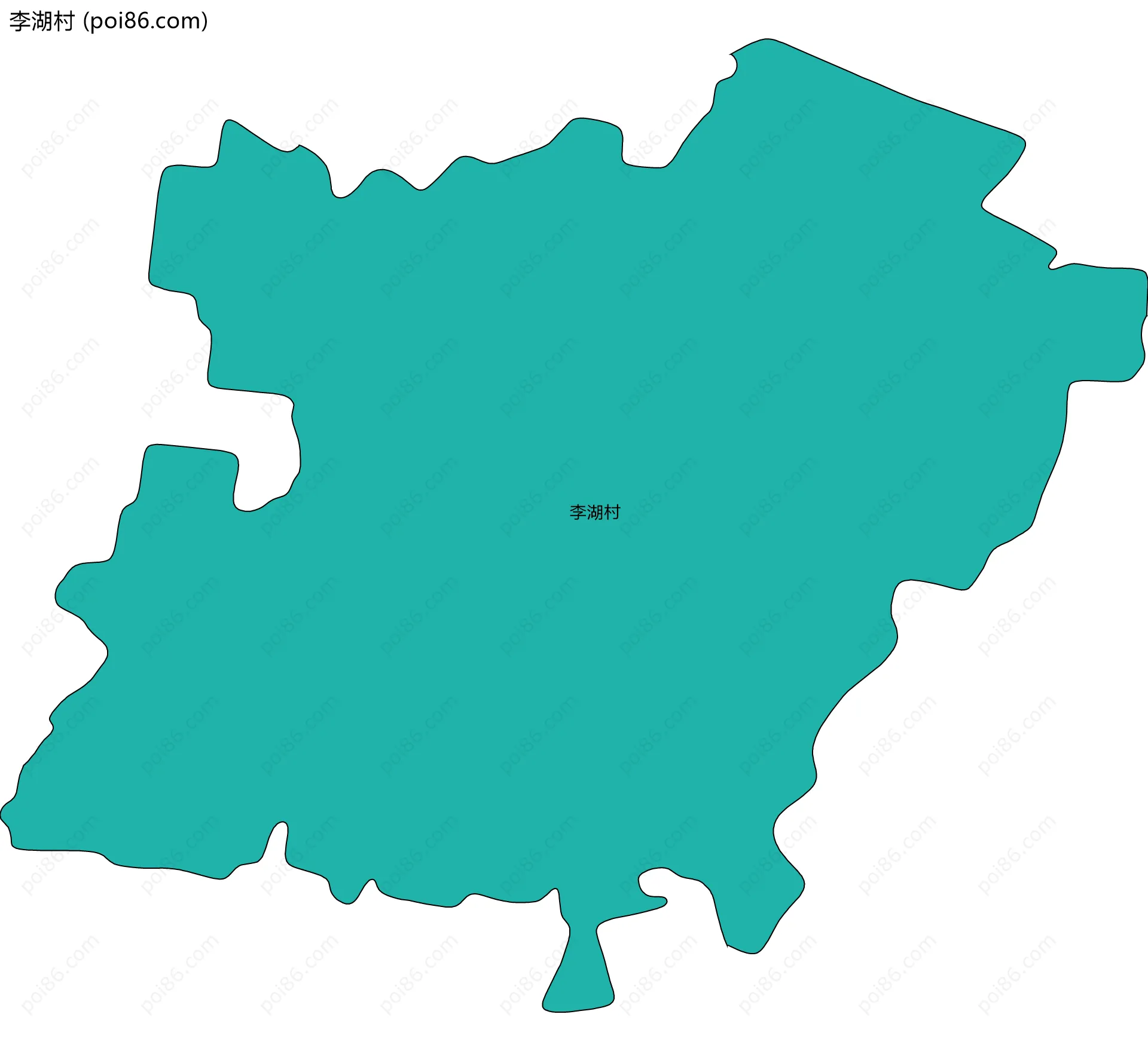 李湖村边界地图